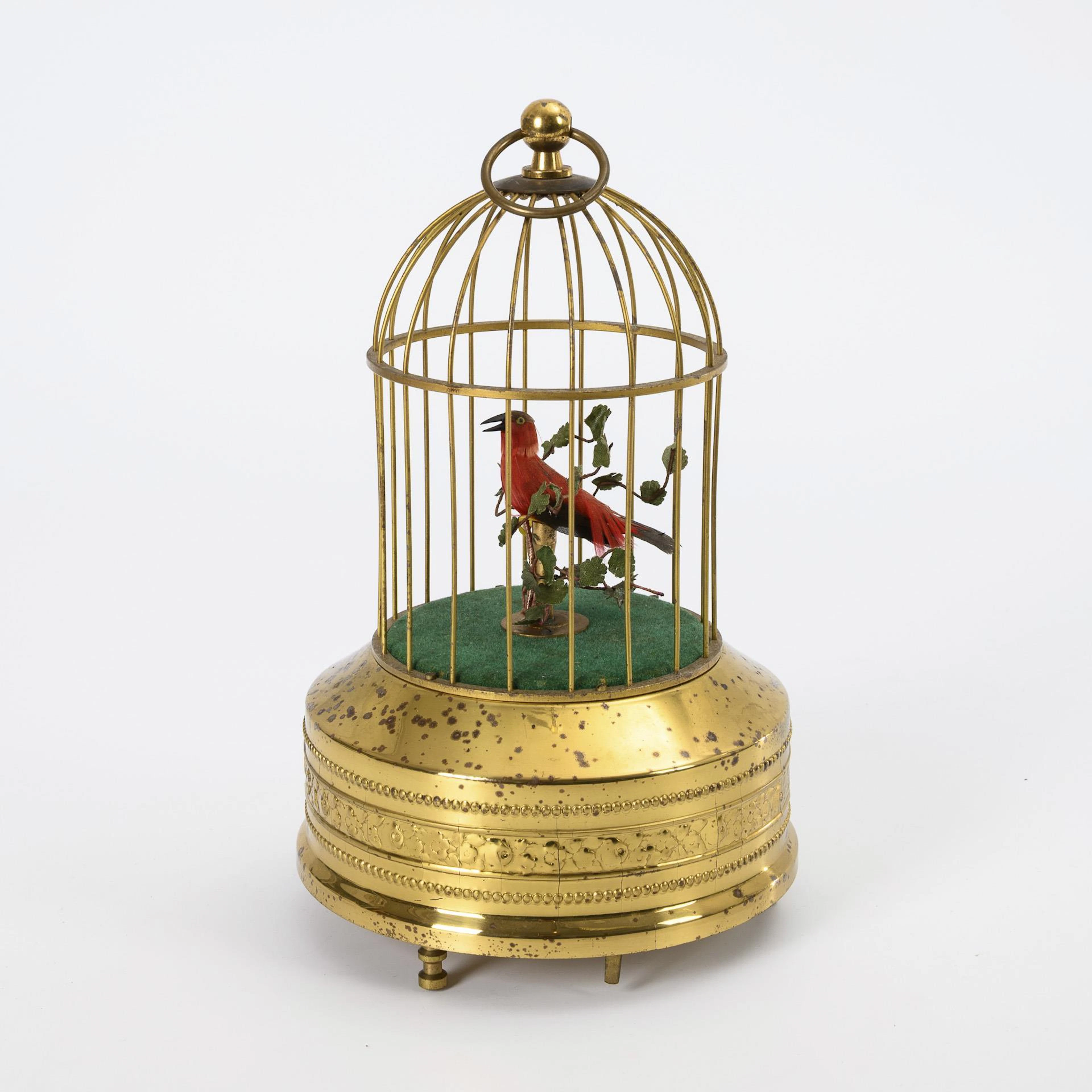 Vintage singing bird automat.