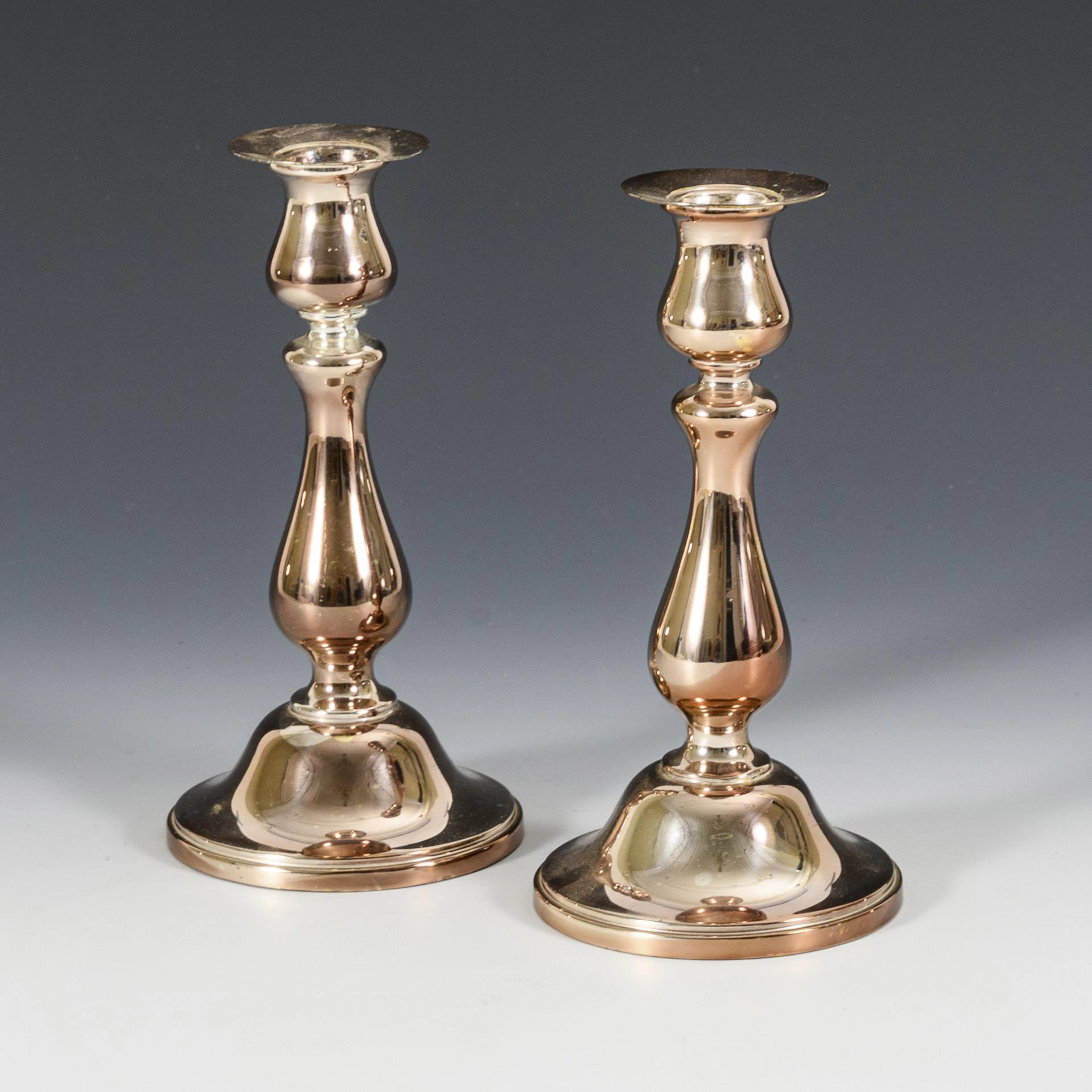 Pair of silver candlesticks. Gayer & Krauss, Schwäbisch Gmünd.
