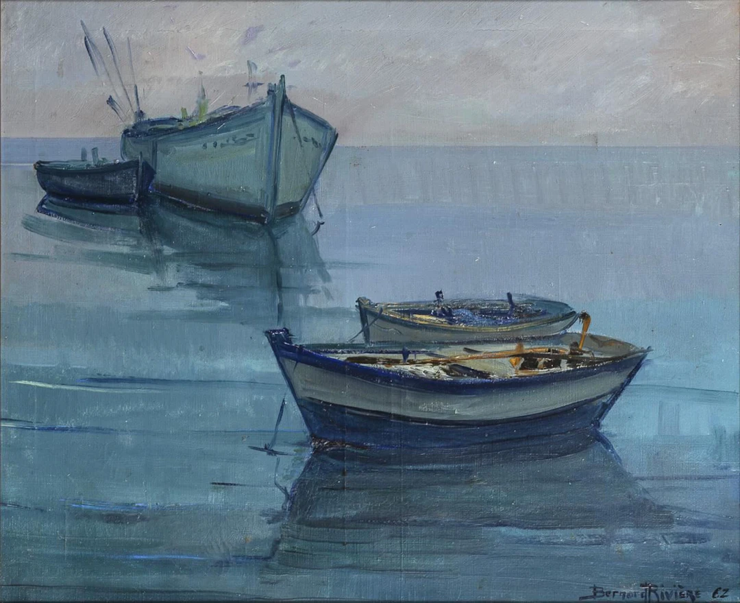RIVIERE, Bernard, RIVIERE, Bernard, RIVIERE, Bernard, Ships in the Harbor