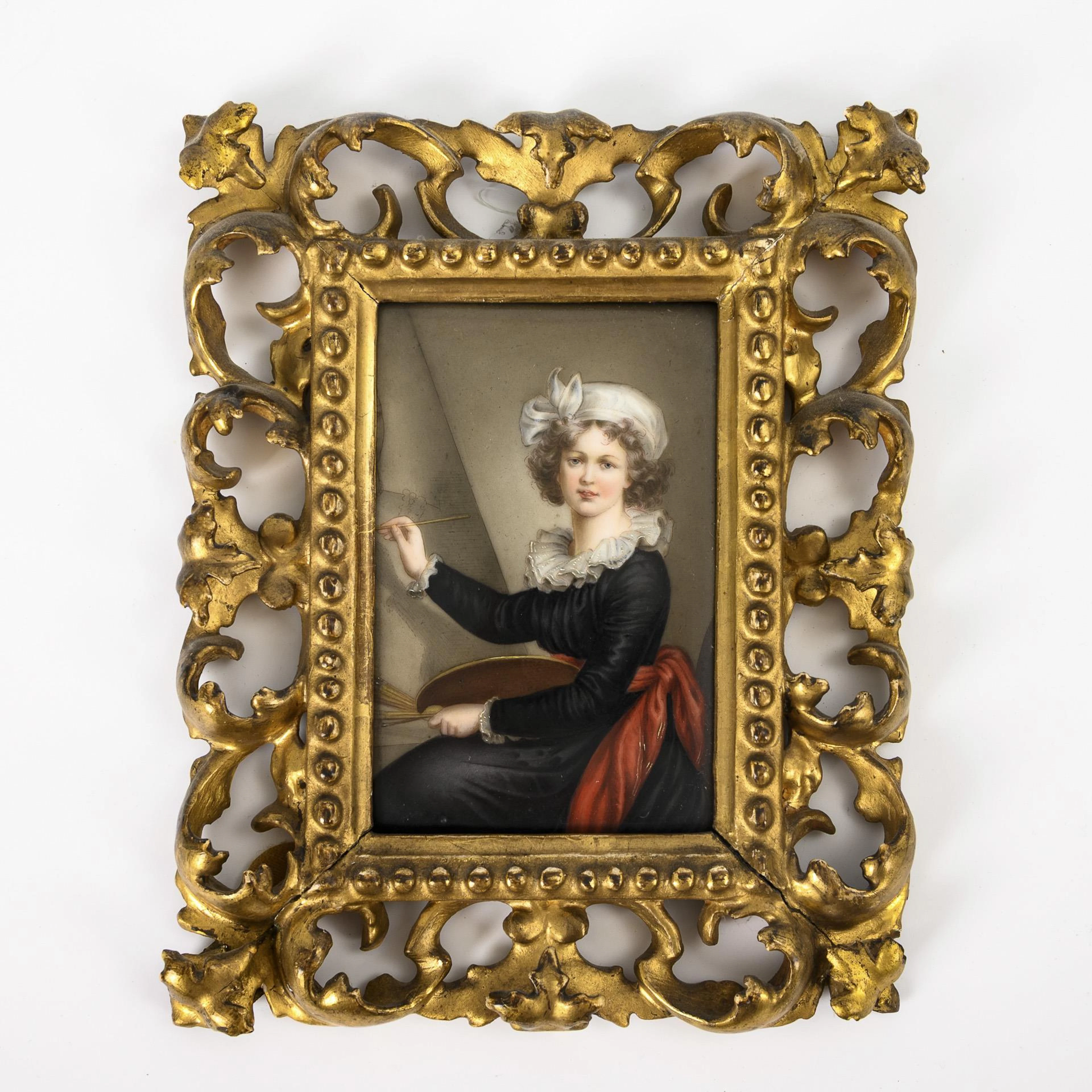 Porcelain painting: Elisabeth Vigée-Lebrun.
