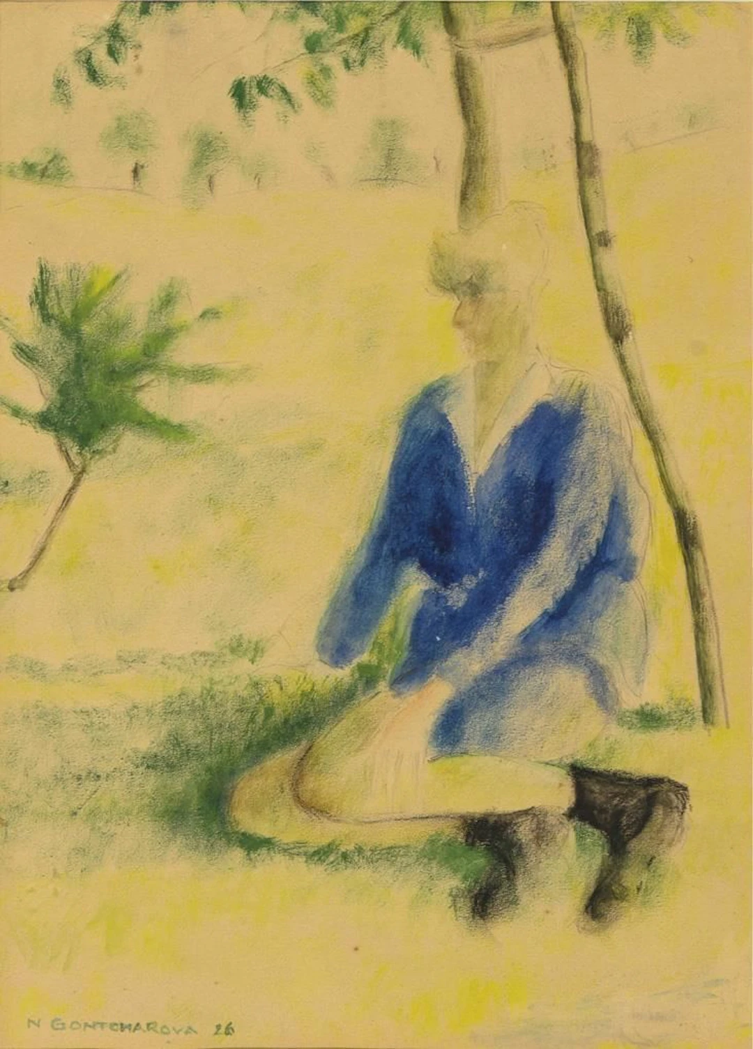 GONTCHAROVA, N. GONTCHAROVA, N. GONTCHAROVA, N. Seated Woman