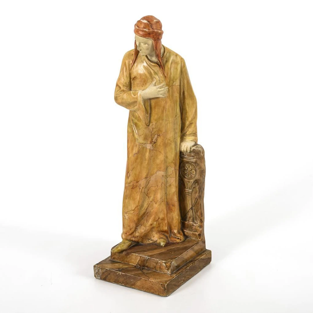 "Dante Alighieri" figurine. Vienna-based manufacturer Friedrich Goldscheider.