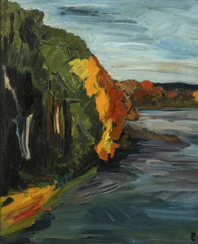 Indistinctly signed: Expressive Coastal View