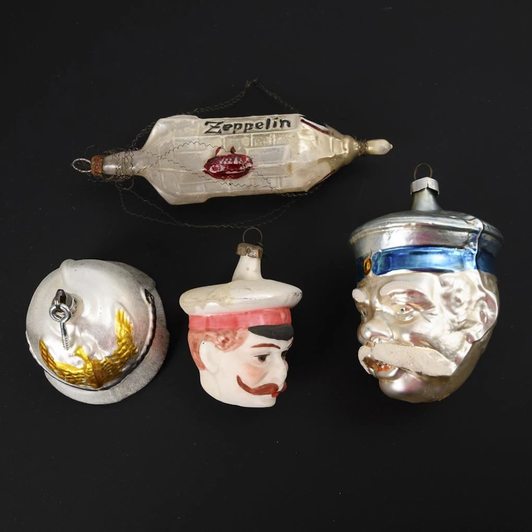4 Patriotic Christmas Tree Ornaments.