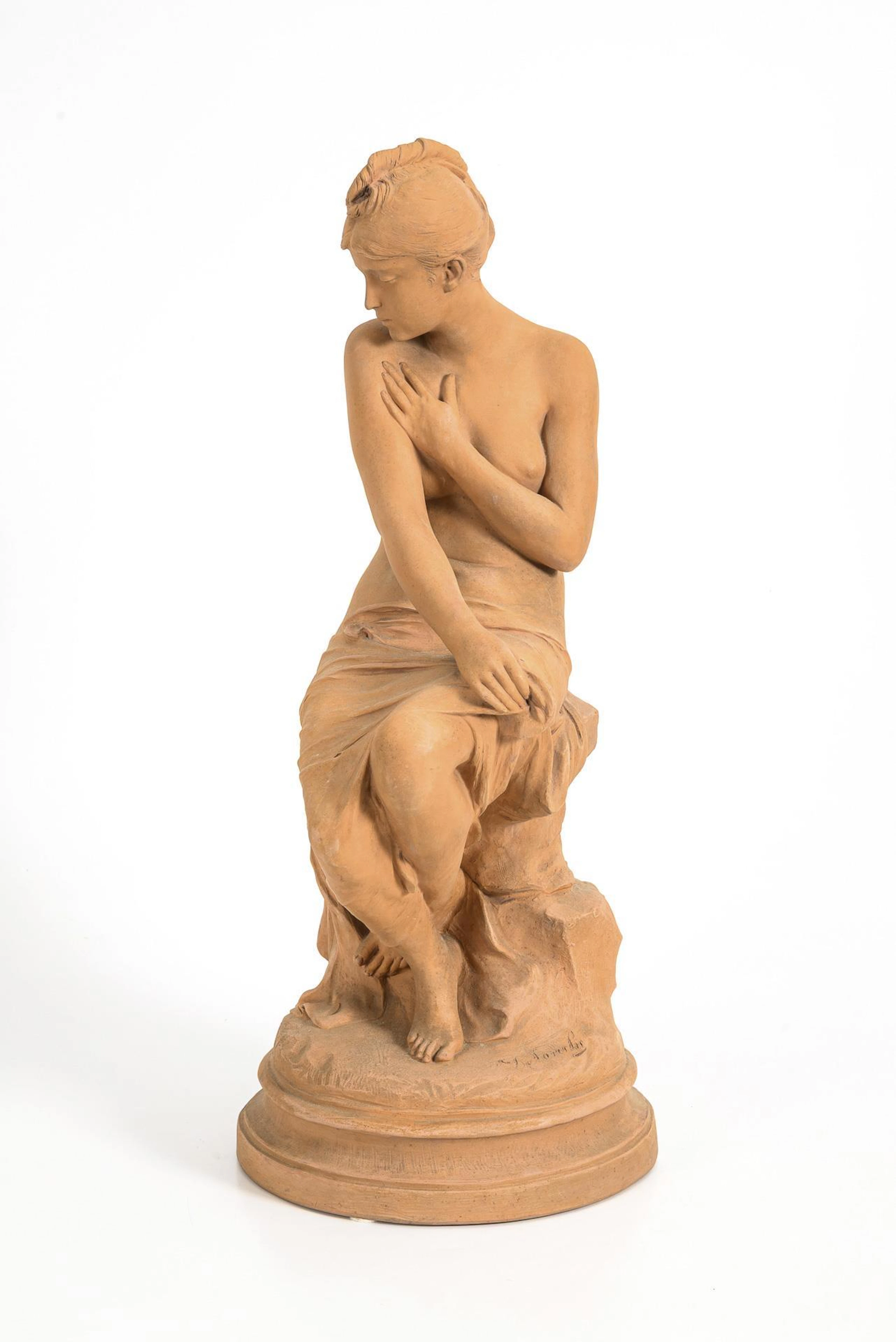 Sitting female nude
