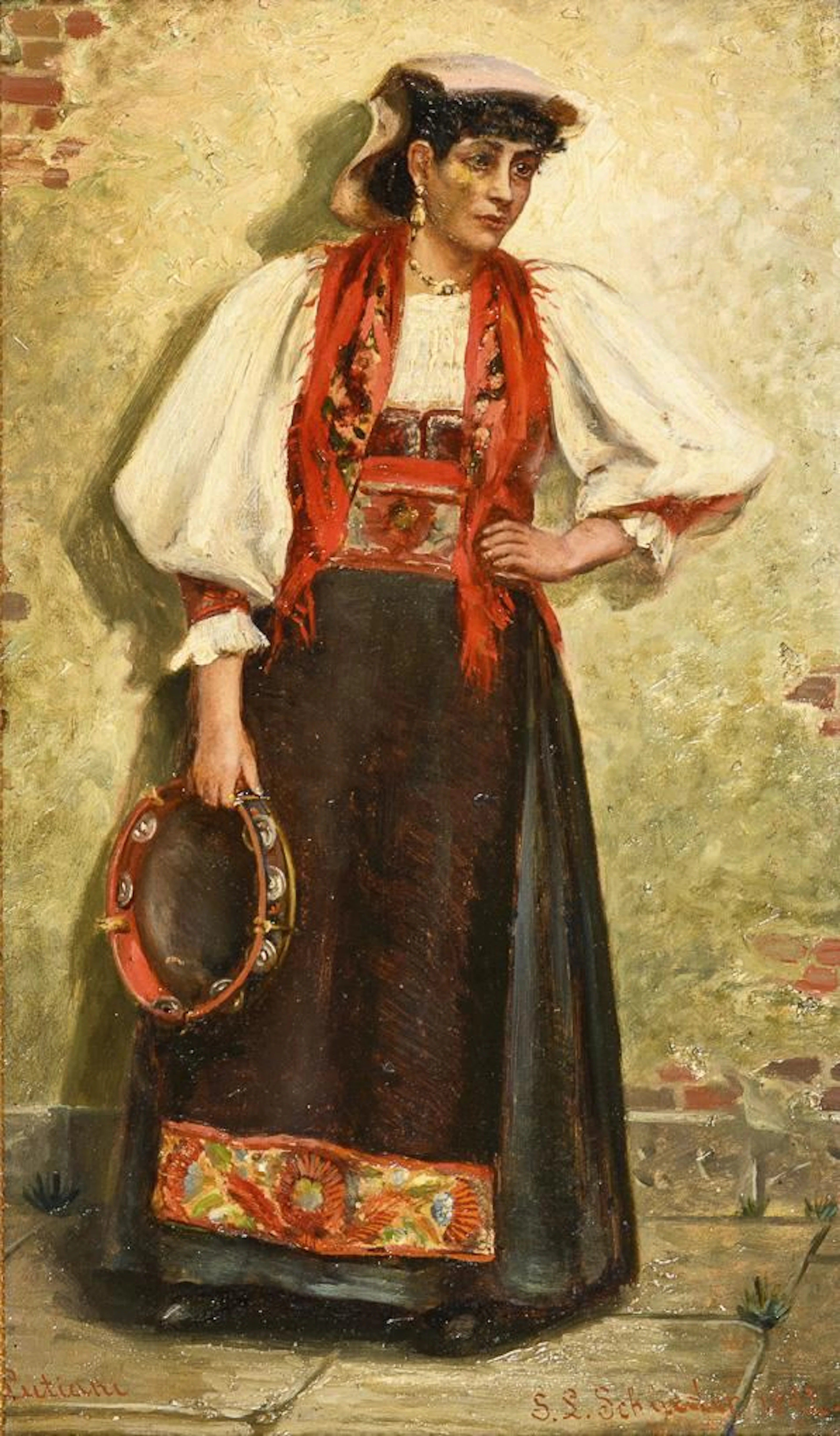 Indistinctly signed: Neapolitan Woman
