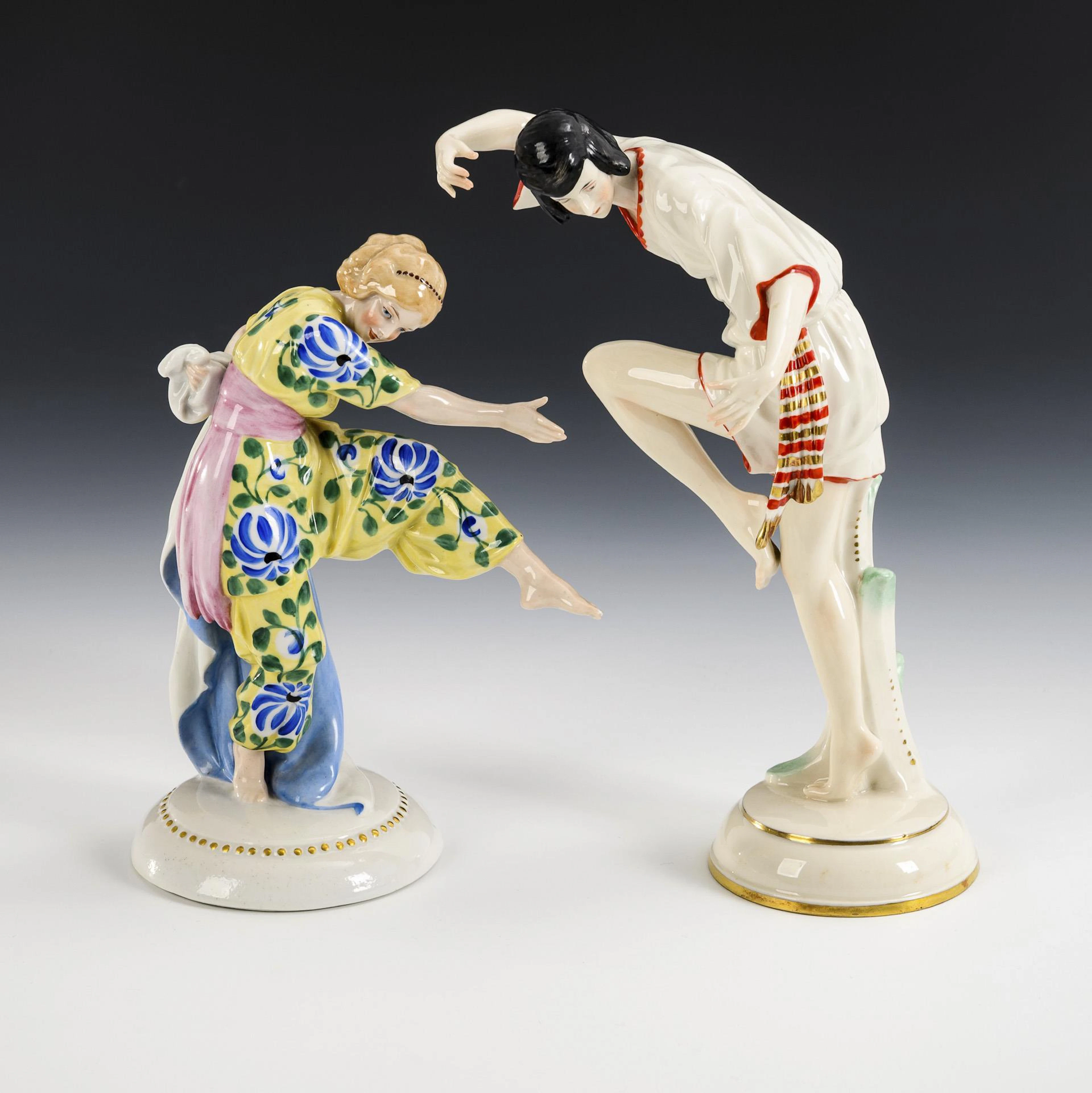 2 art deco dancers.