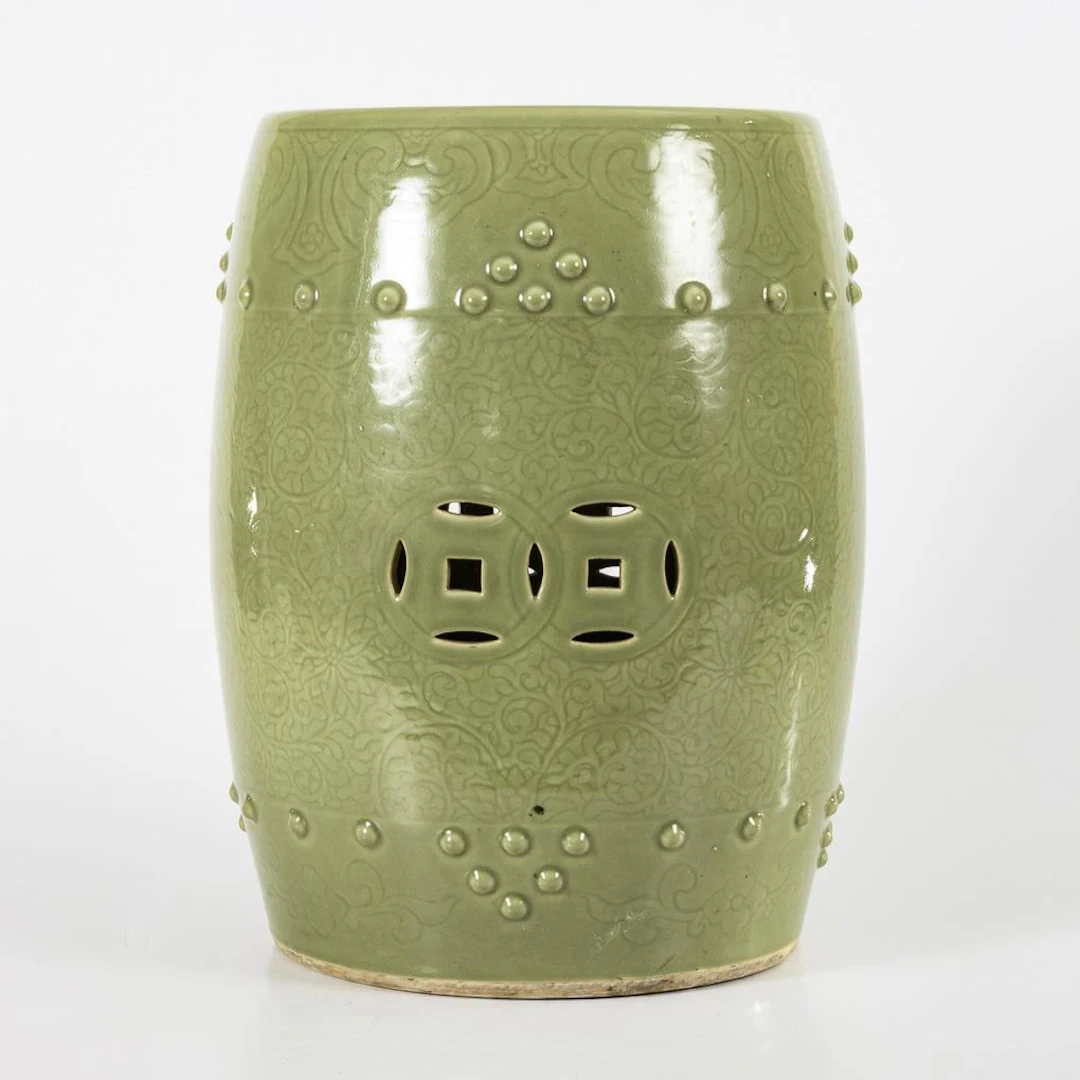Seladon Drum-Shaped Stool.