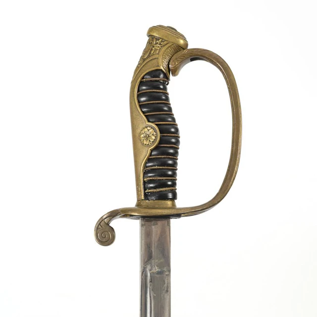 Light saber with floral decoration and scabbard.