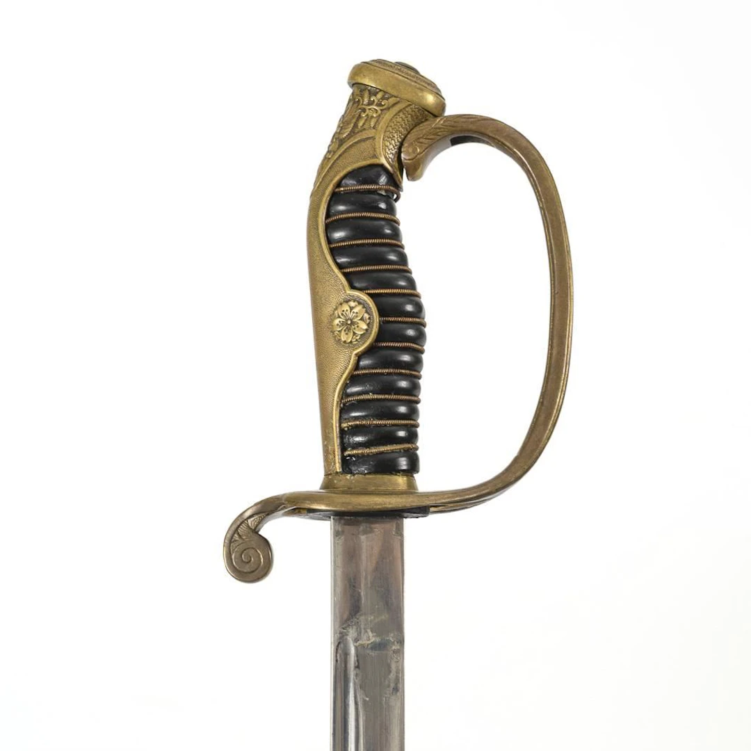 Light saber with floral decoration and scabbard.