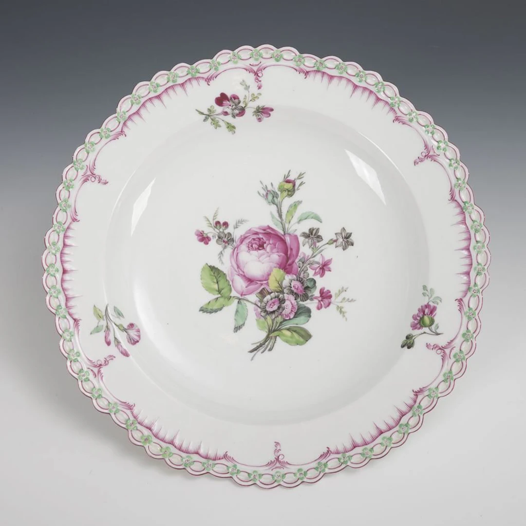 Empire-style plate with floral design. KPM Berlin.