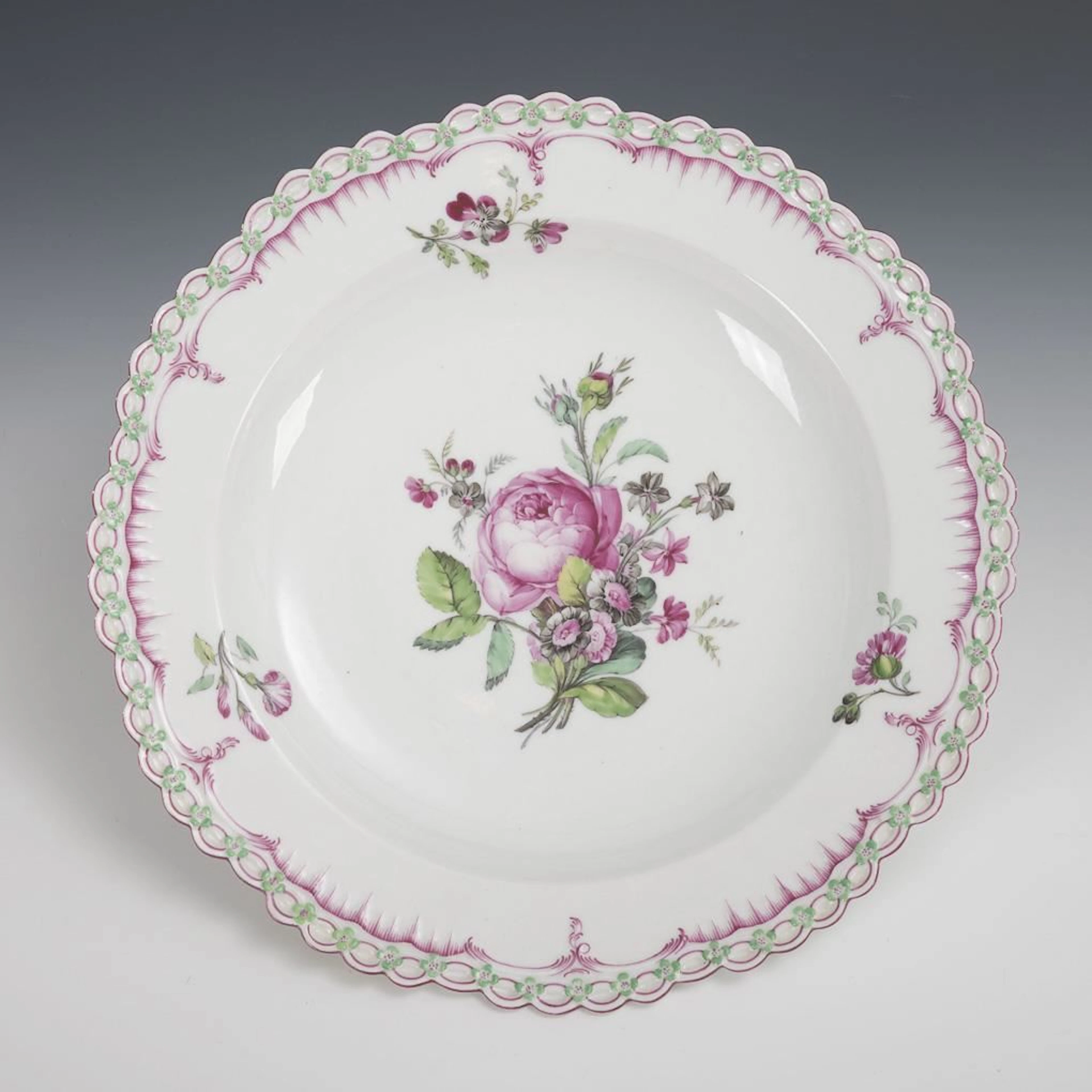 Empire-style plate with floral design. KPM Berlin.
