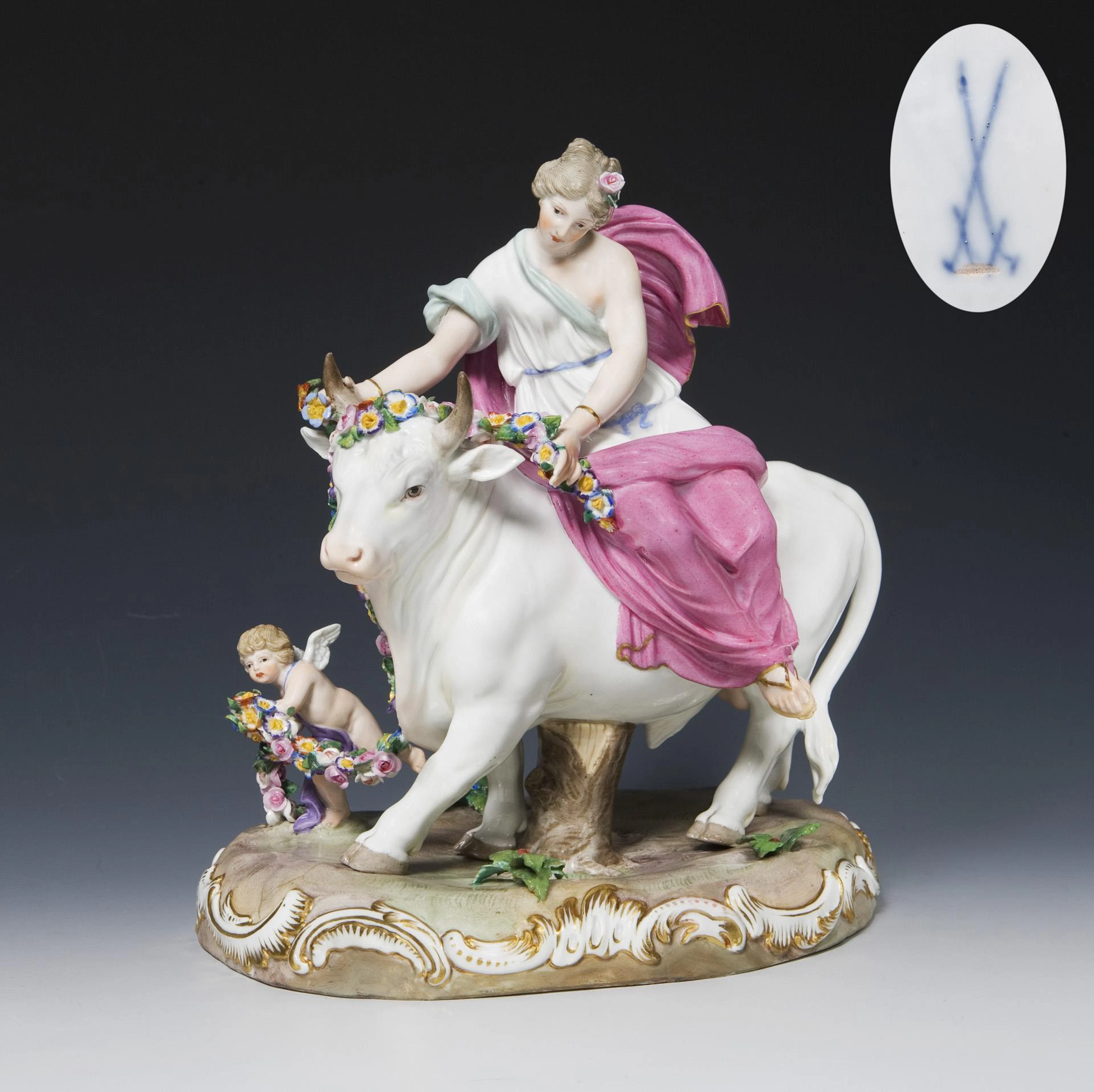 Europe on the bull. Meissen.