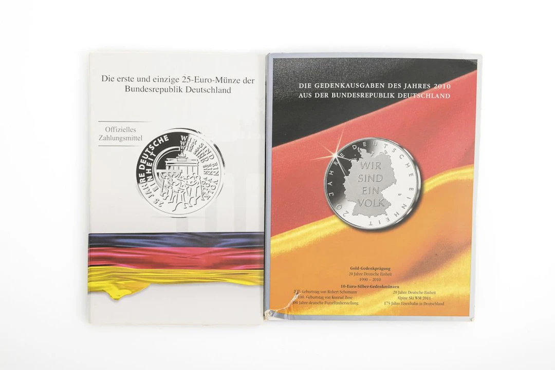 6 + 1 commemorative coins marking German reunification.