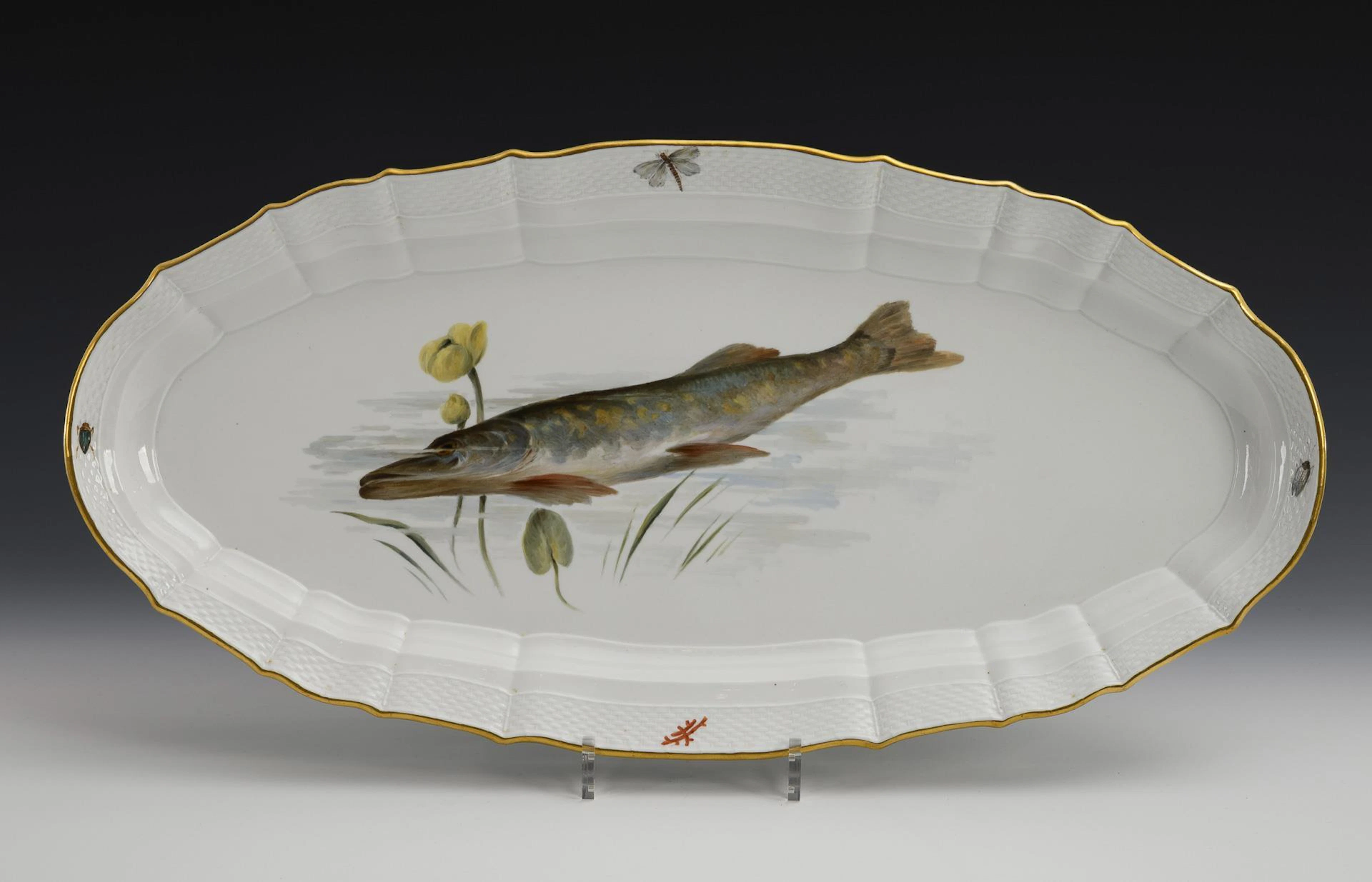 Fish platter. Meissen.