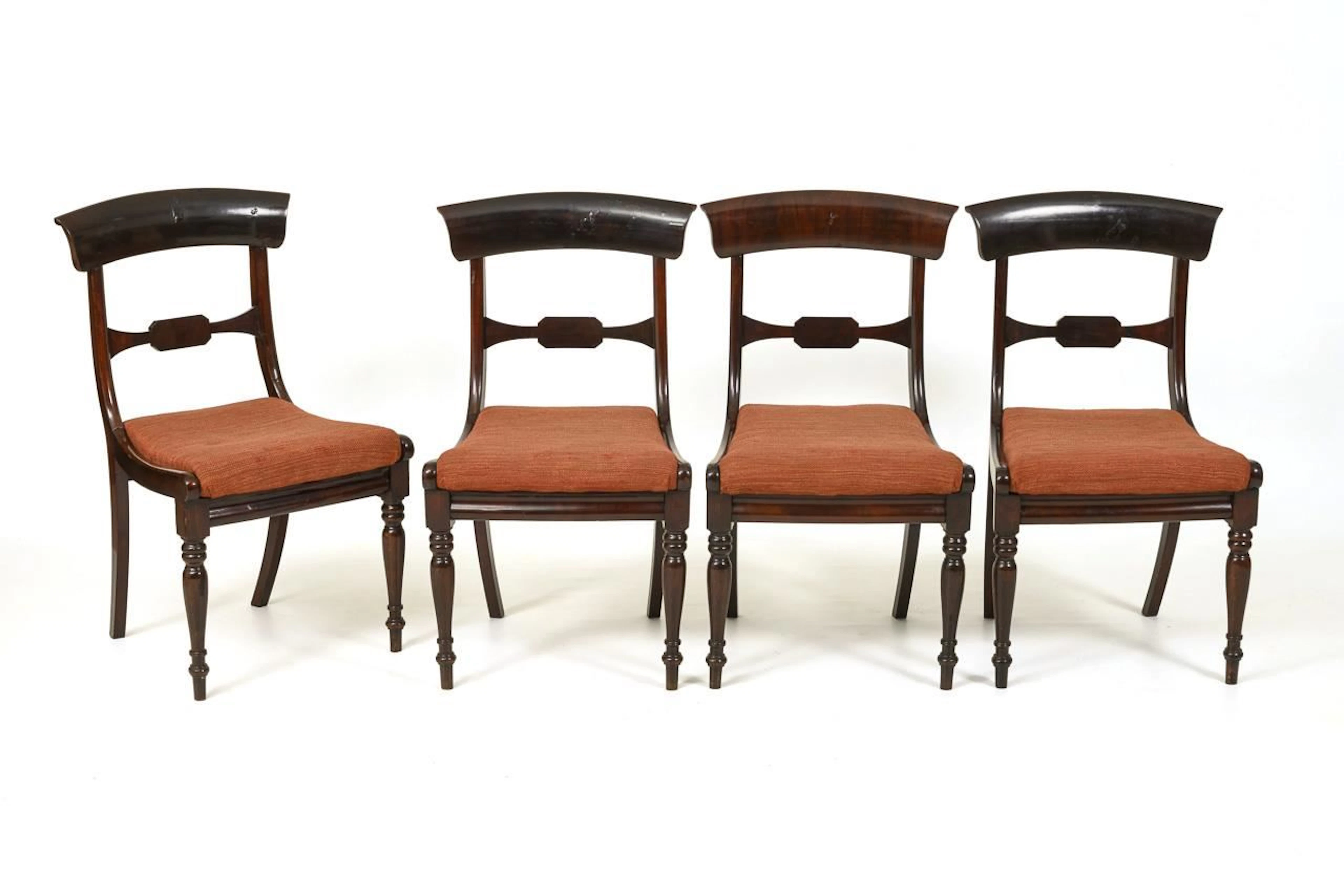 4 North German Biedermeier chairs.