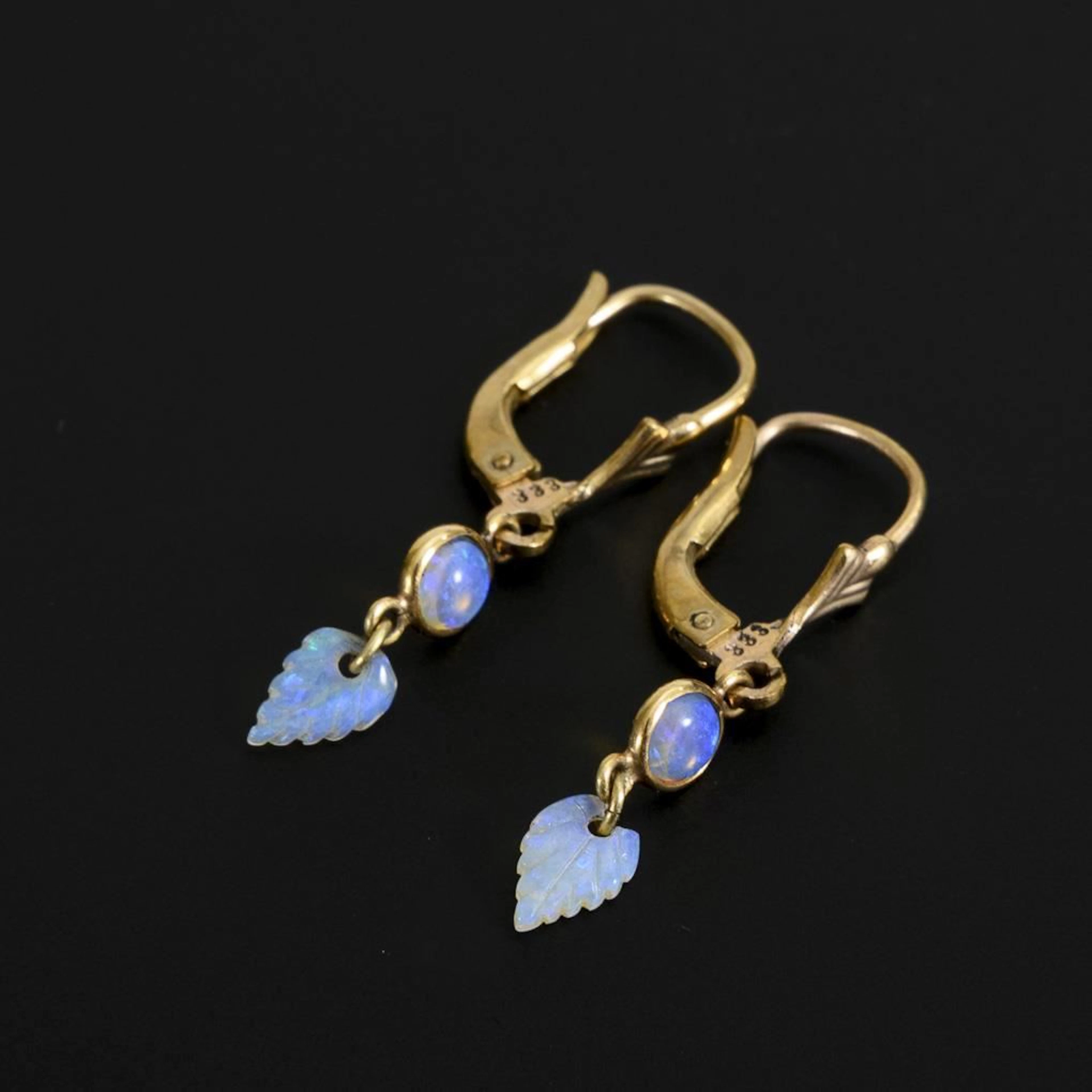 Opal Dangle Earrings.