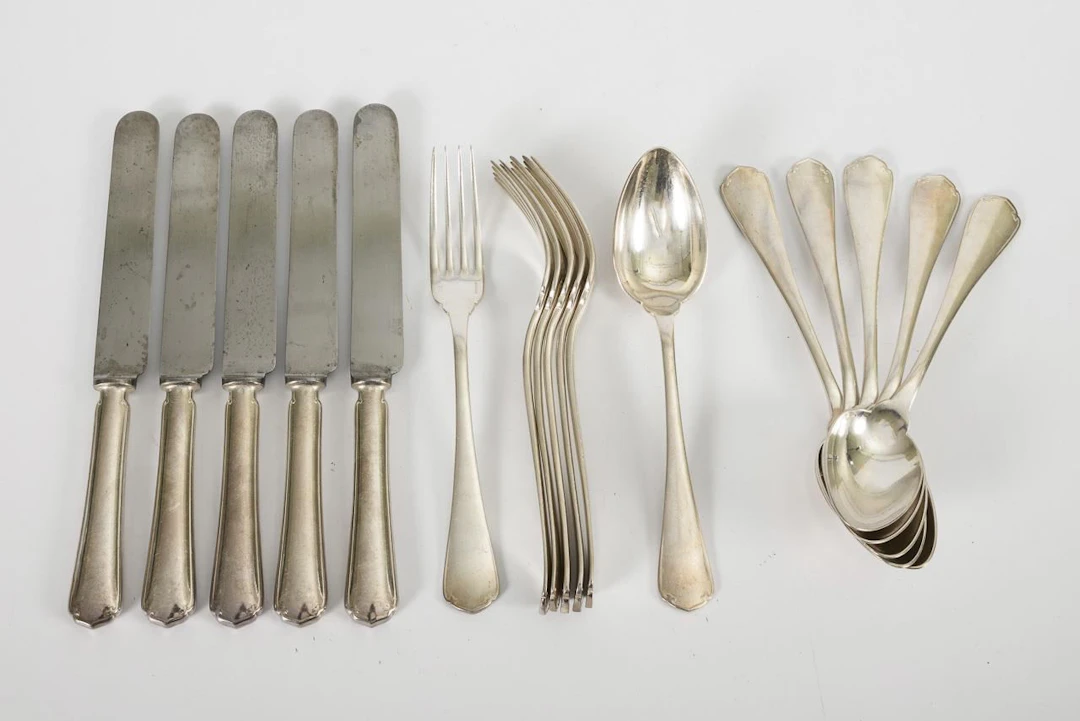 Silver-plated tableware. Christofle, Paris.