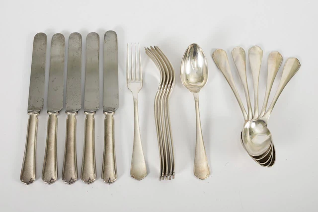 Silver-plated tableware. Christofle, Paris.