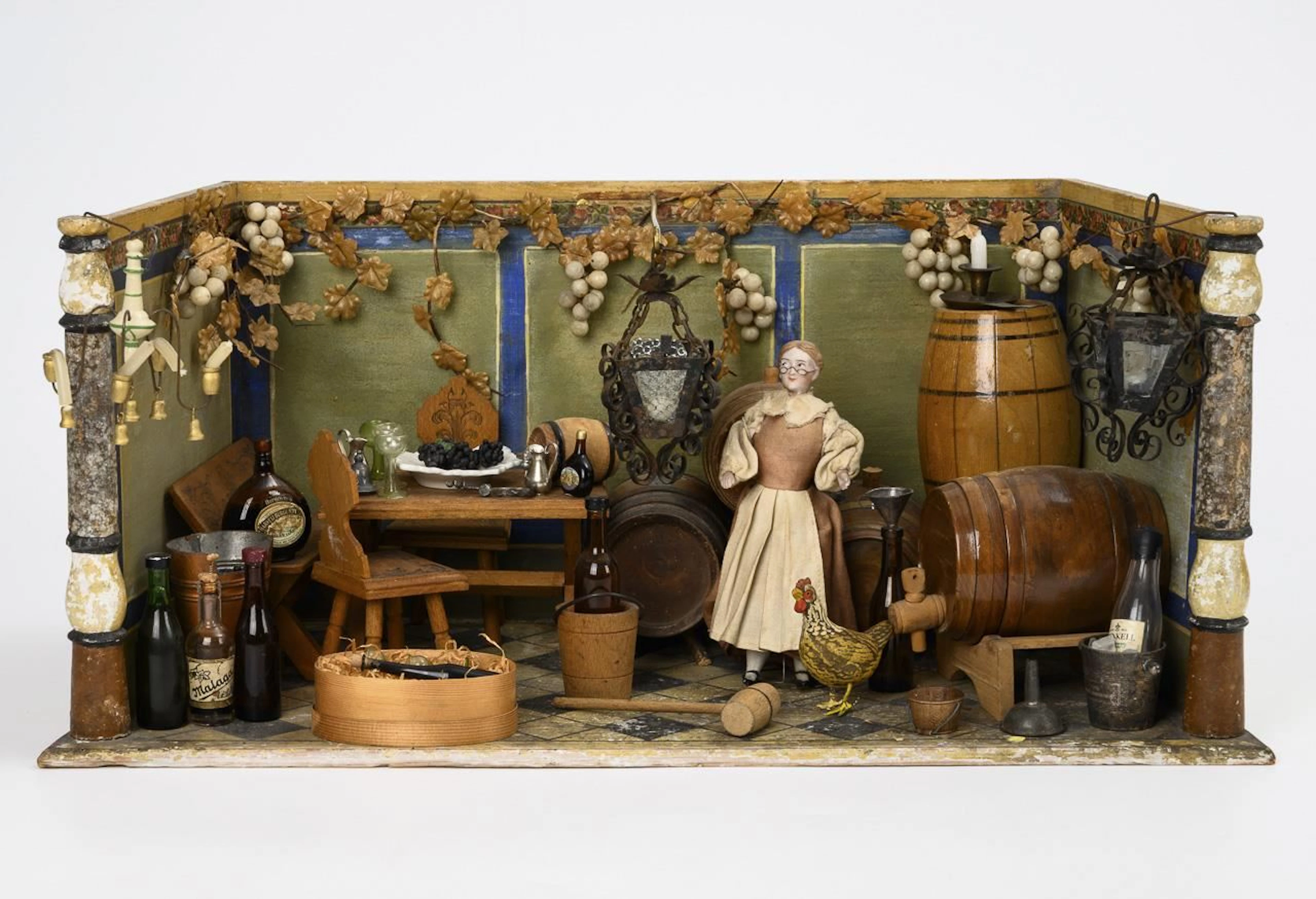 Rare dollhouse designed as a wine bar.