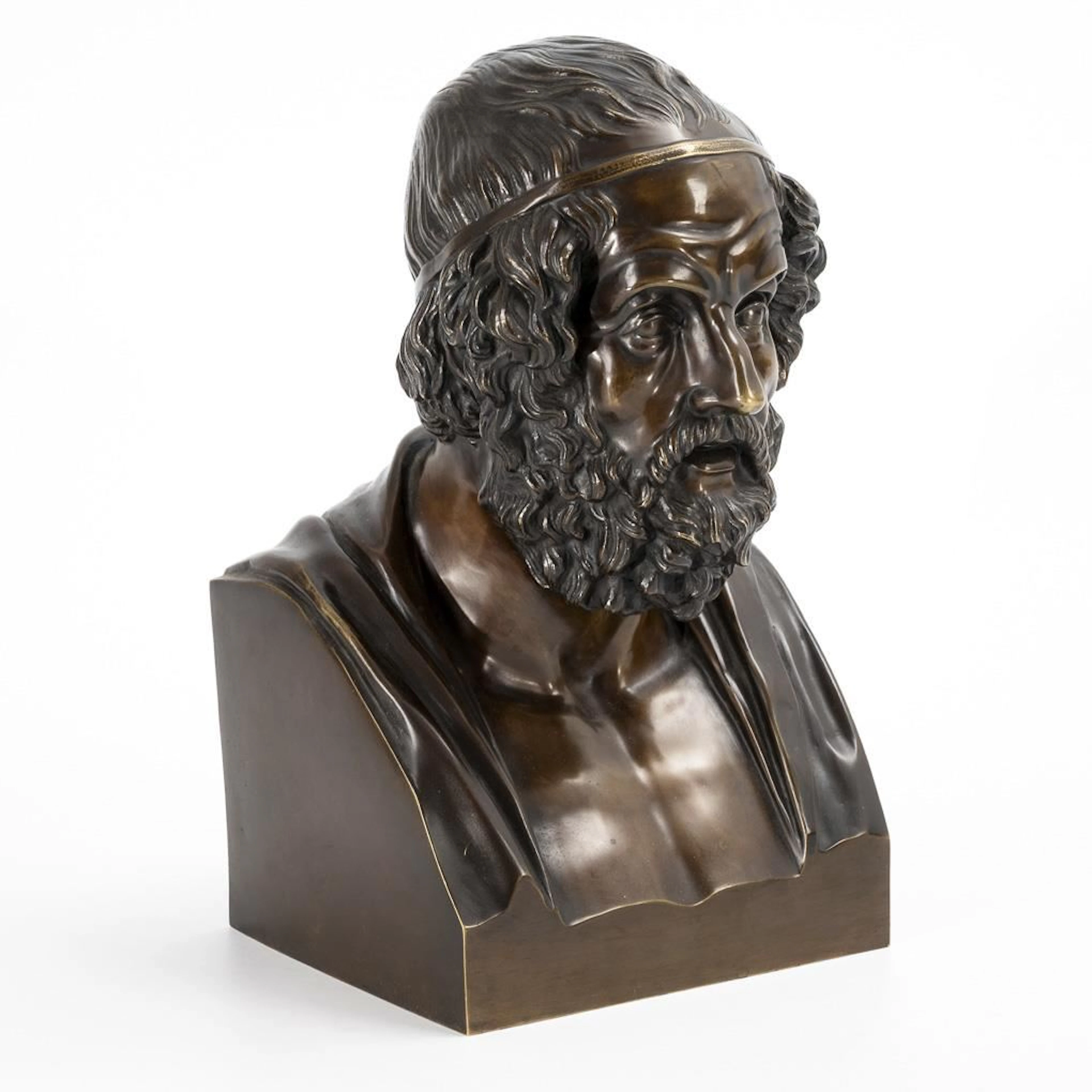 Bronze bust of Homer