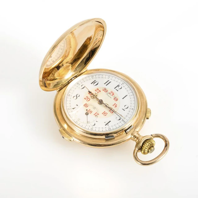 Gold Savonette with Repeater and Chronograph. Audemars Frères Genève.
