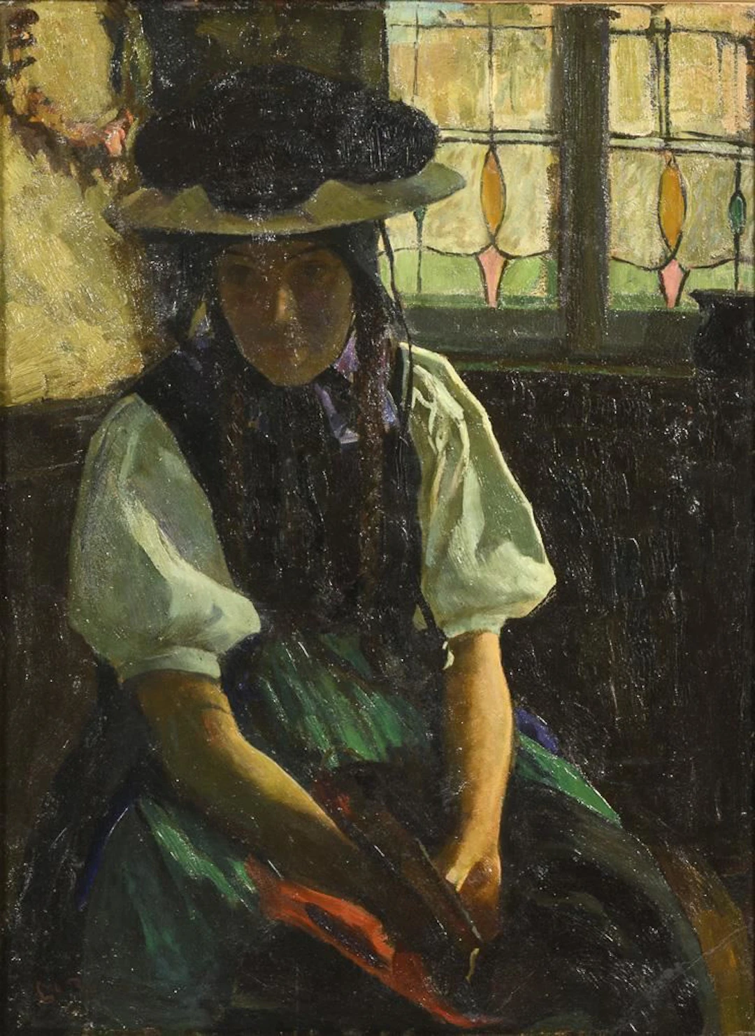 BAUER, Leo (1872 Münstertal, Baden – 1960 Stuttgart): Black Forest Girl.