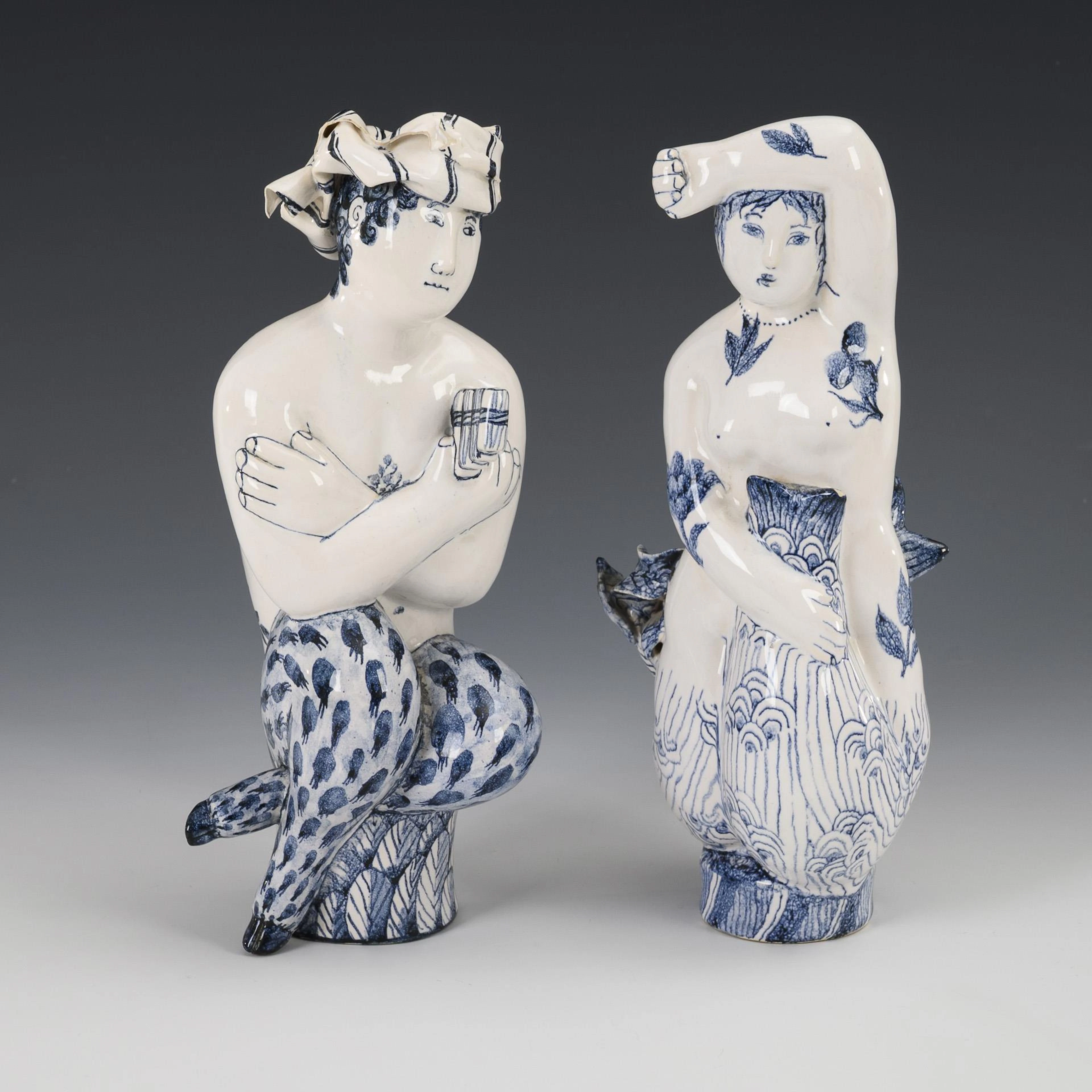 Pan and mermaid. HB workshops for ceramics, Marwitz.