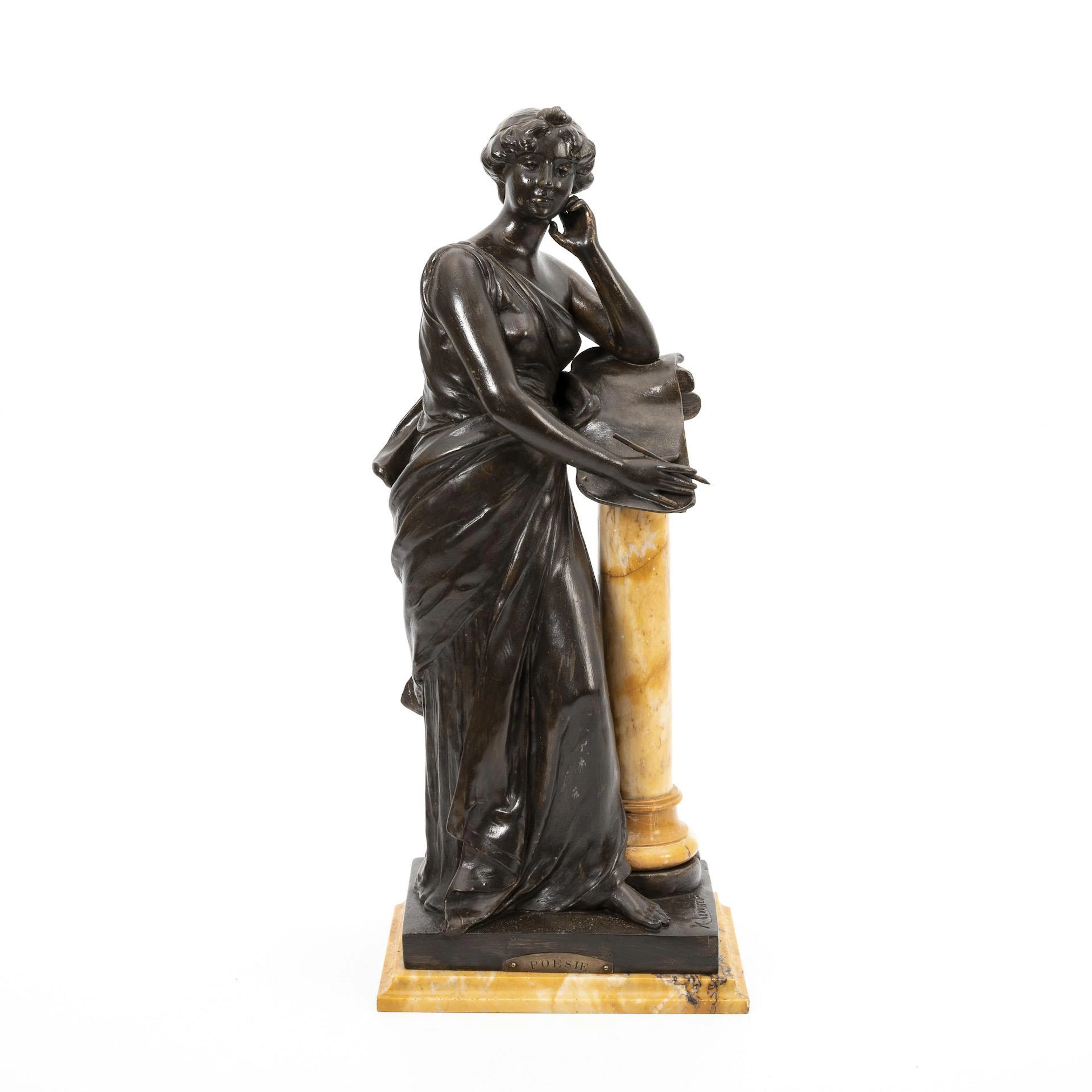 LEVASSEUR, H, LEVASSEUR, H, LEVASSEUR, H, Antique female figure - "Poesie"