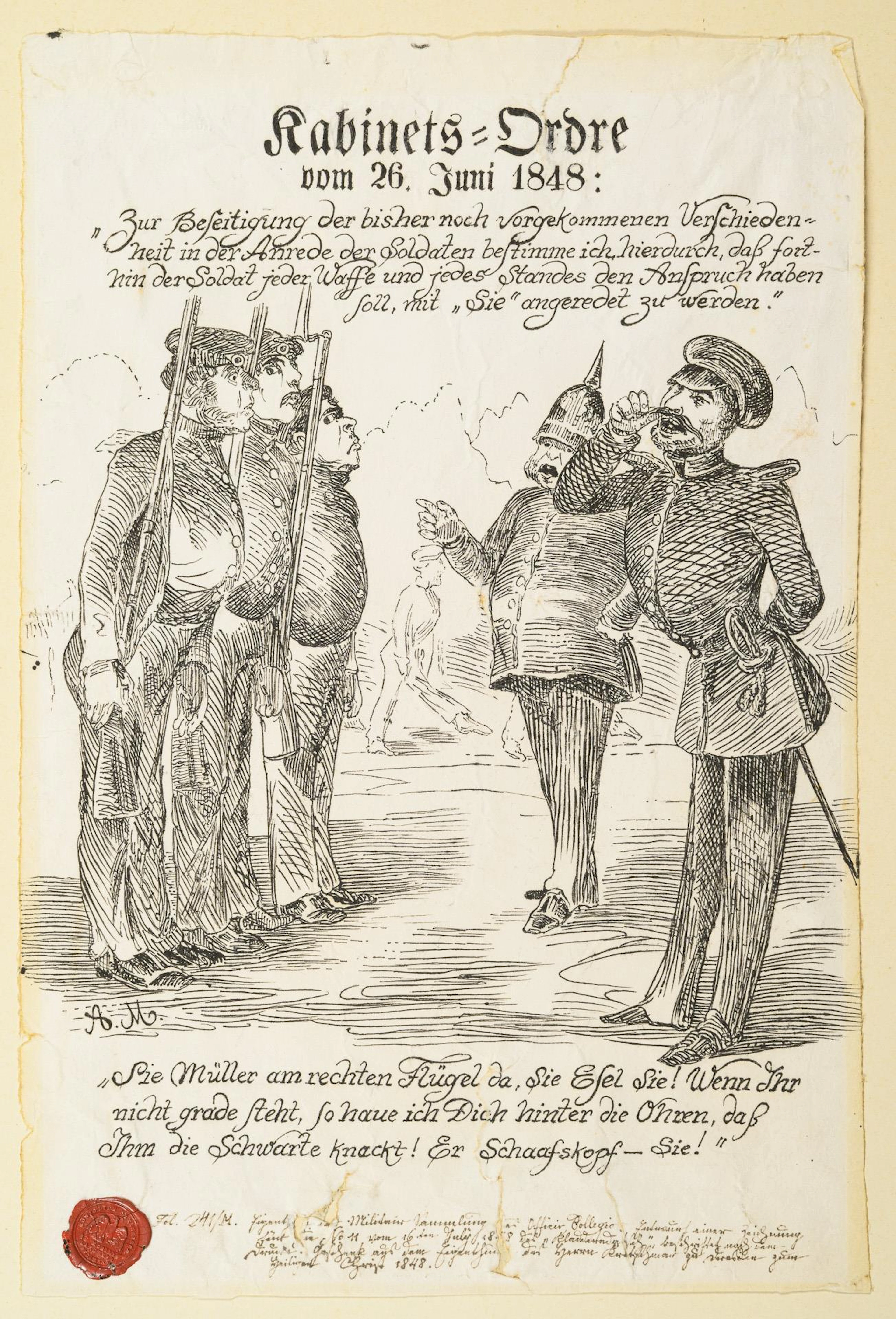 MENZEL, Adolph (?), MENZEL, Adolph (?), MENZEL, Adolph (?), Caricature