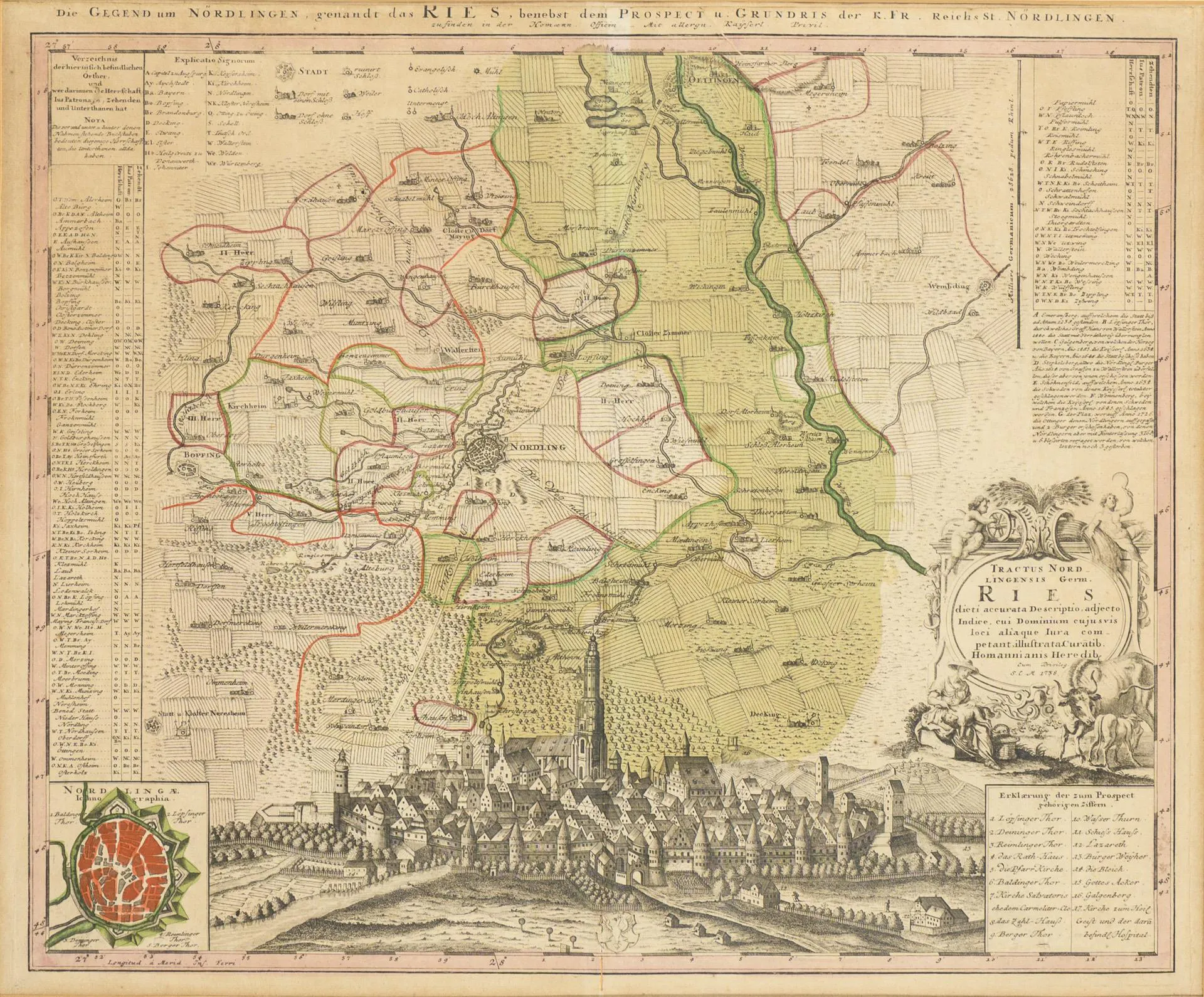Der Ries Map Map of the Nördlinger Ries | Barnebys
