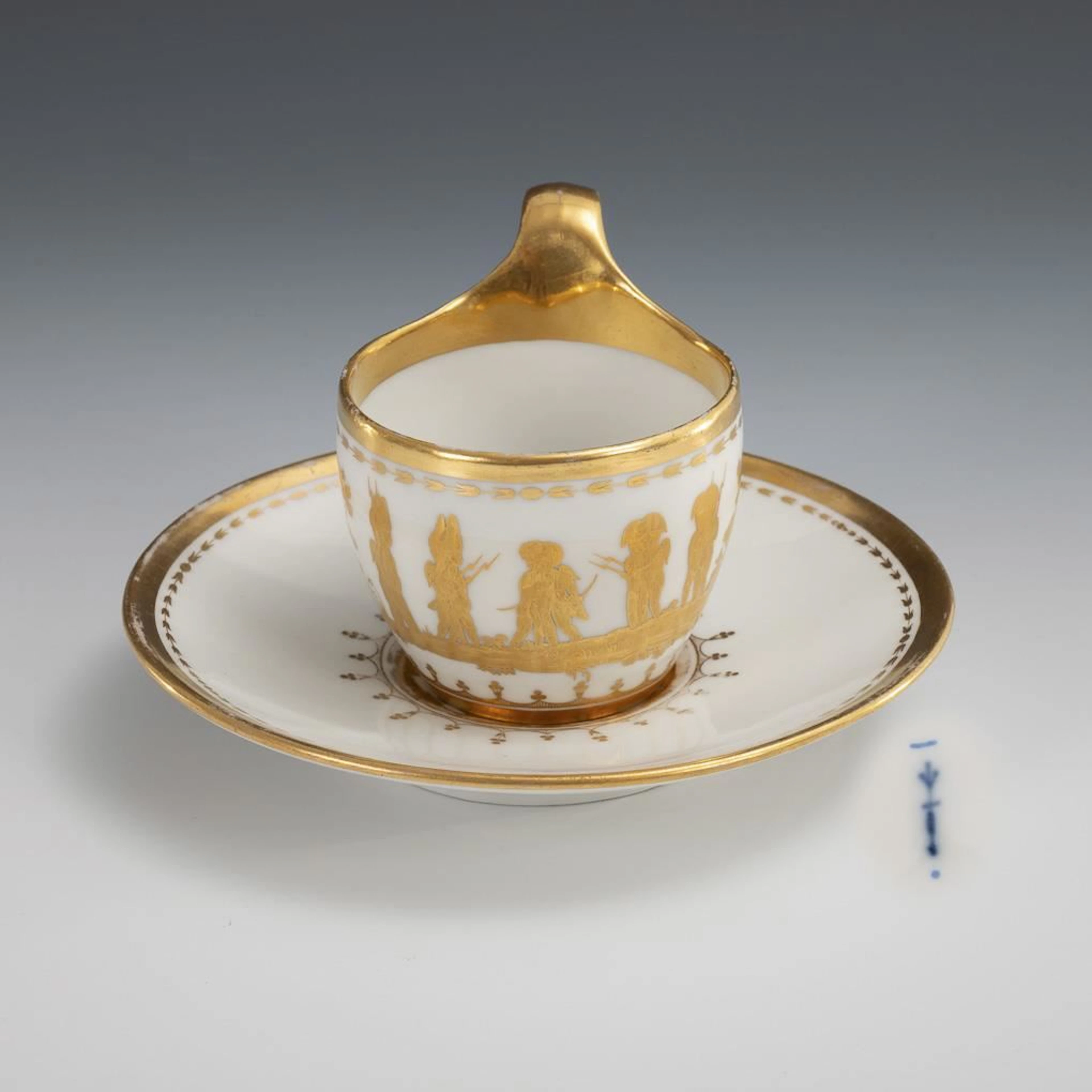 Friendship Cup with Gold Painting. KPM Berlin.