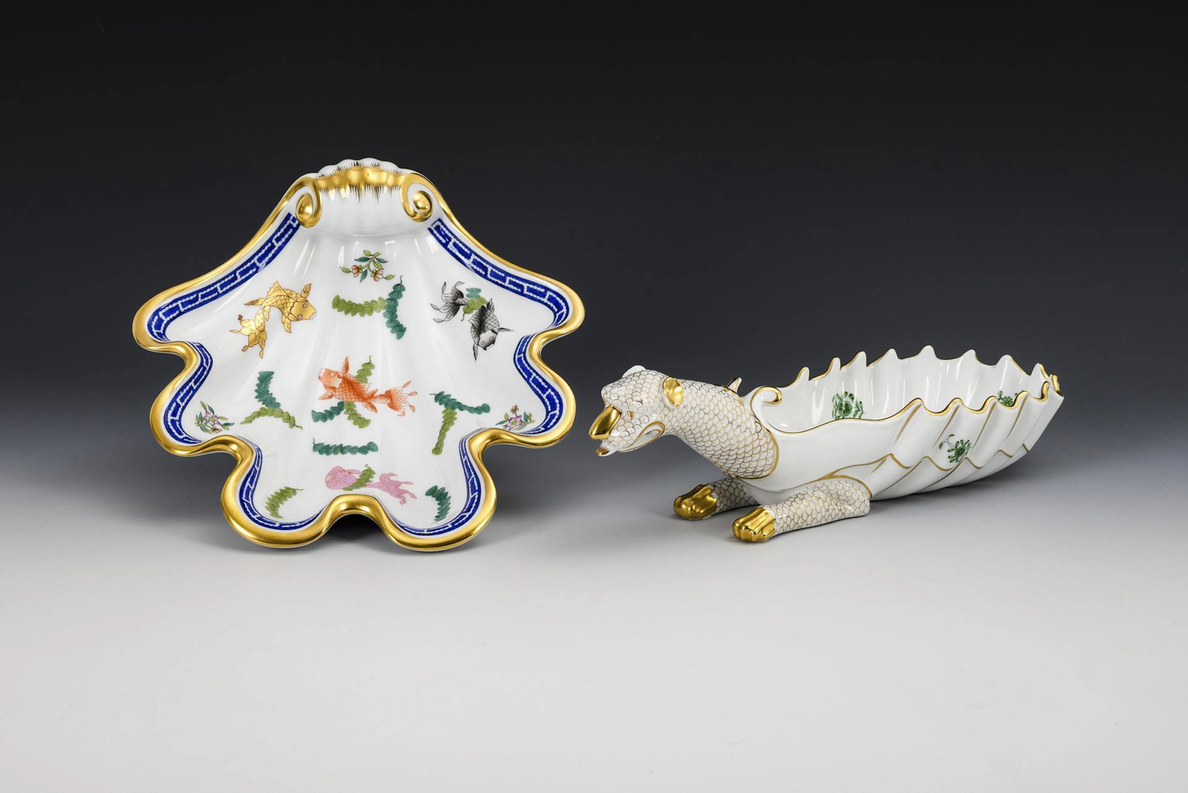 Unusual cheetah shell and conch shell. Herding.