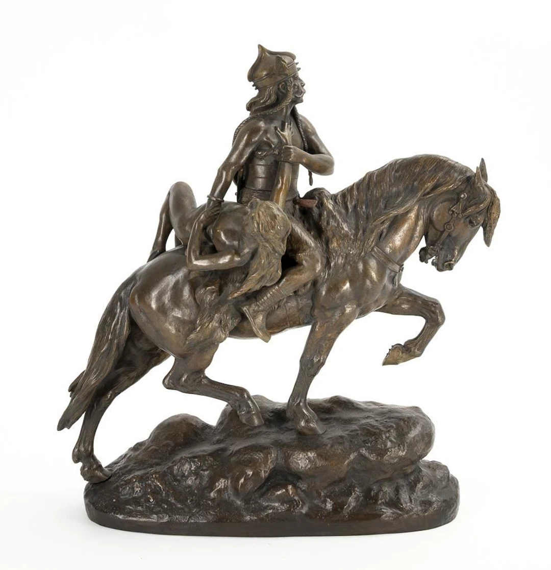 MASSON, J. E, MASSON, J. E, MASSON, J. E, Bronze figure of a Gallic