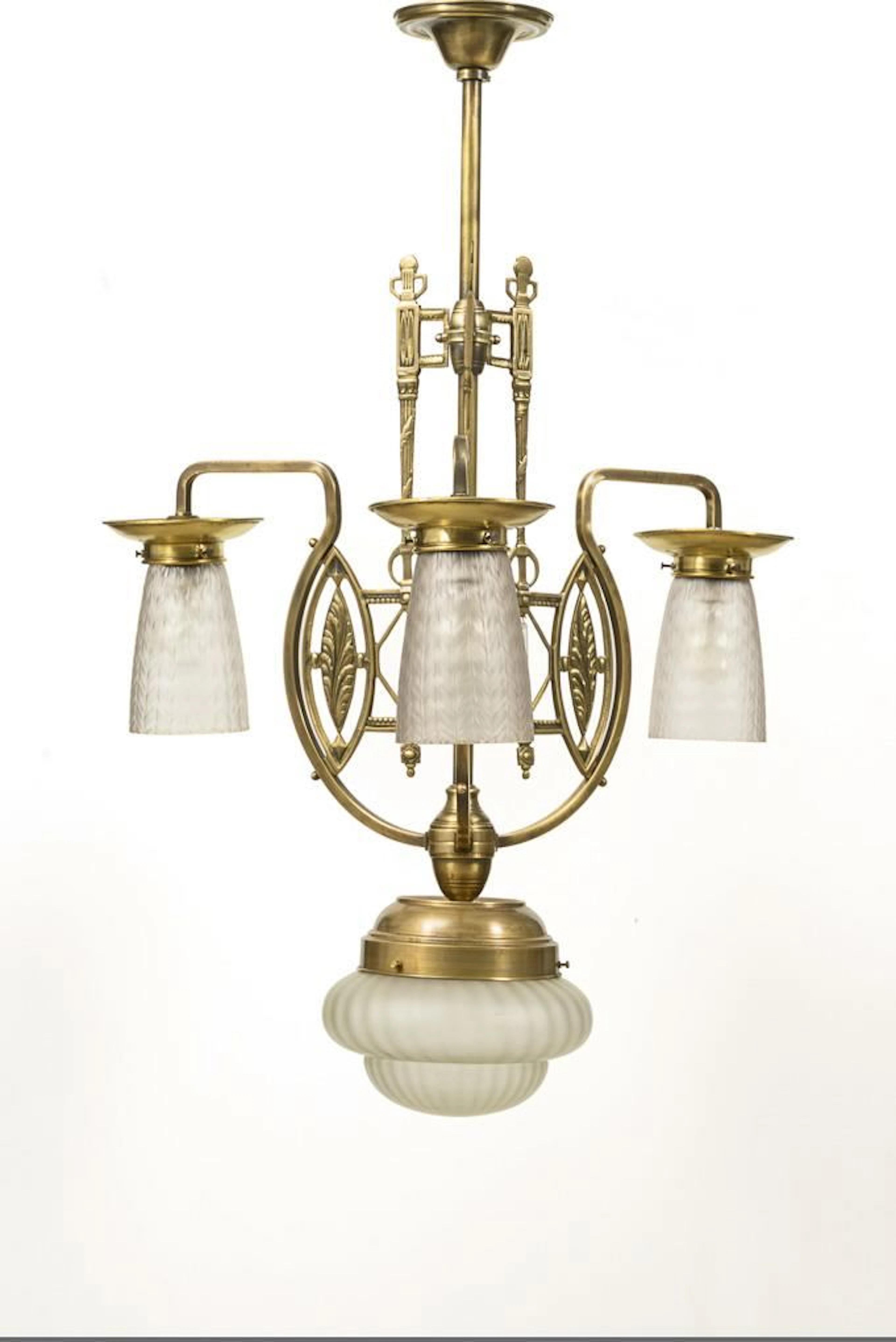 Art Nouveau ceiling lamp.