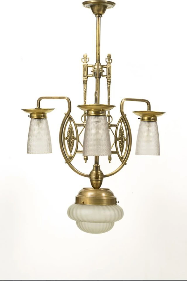 Art Nouveau ceiling lamp.