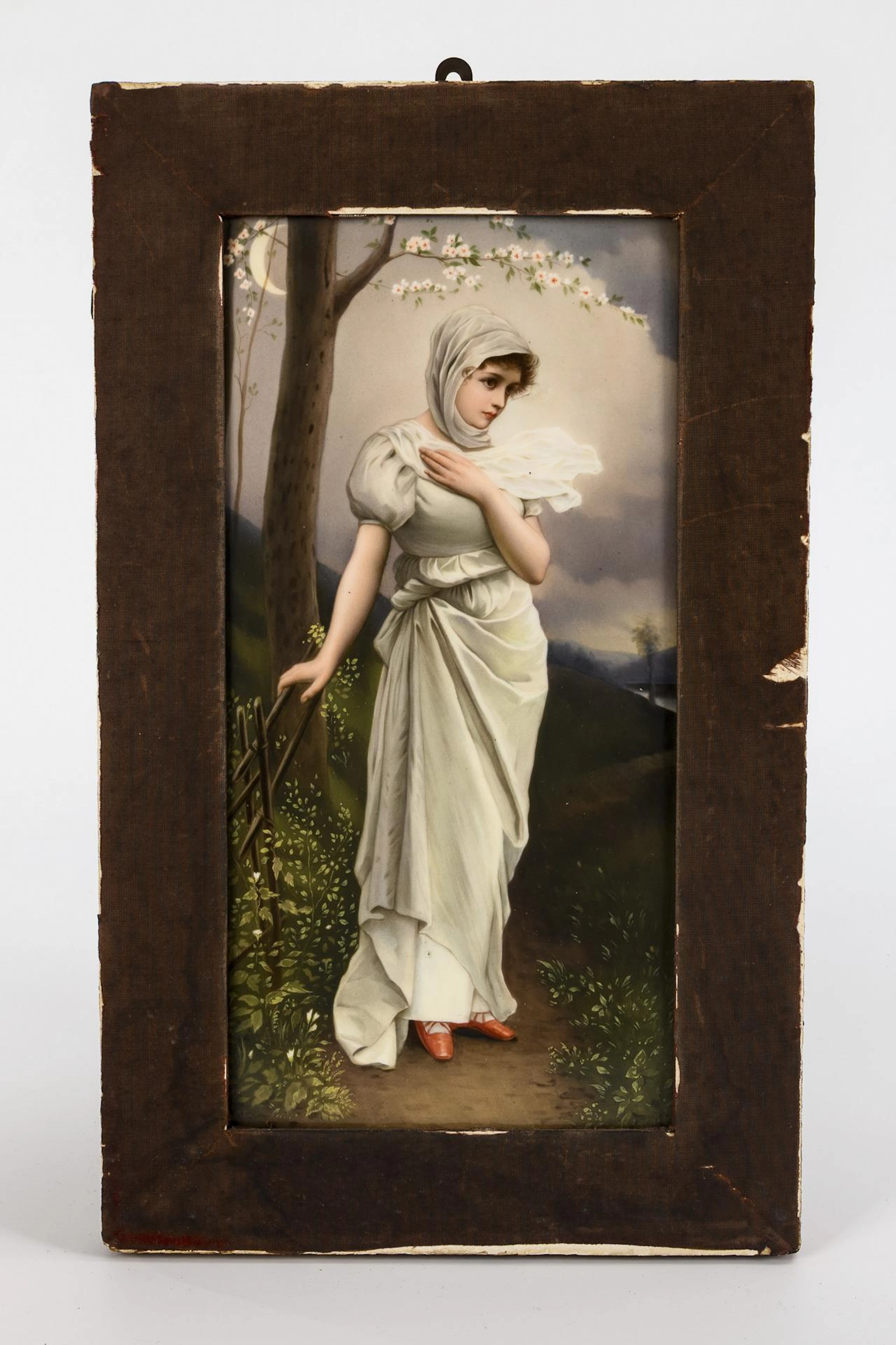 Porcelain painting: "Frühlingsglaube". KPM Berlin.