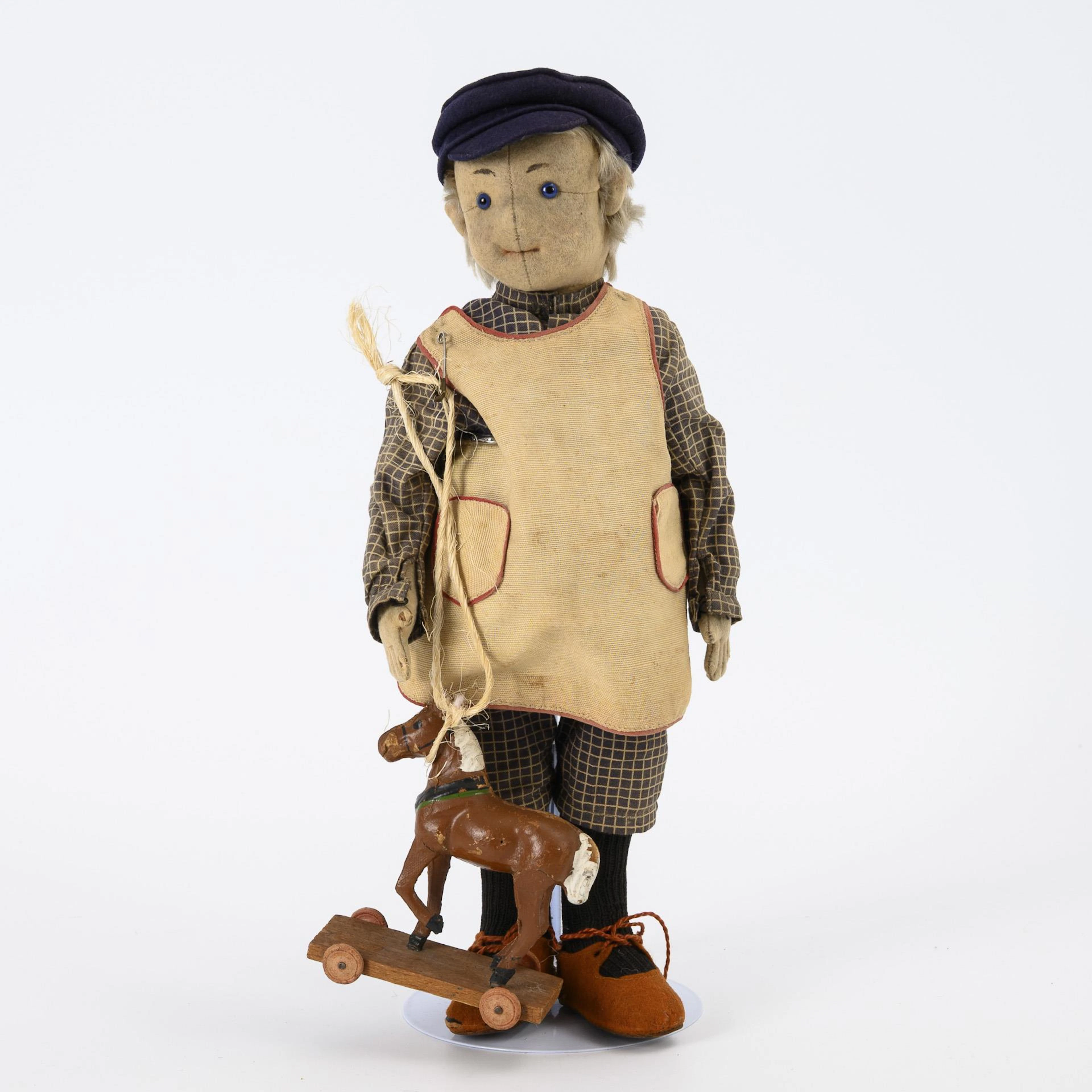 Originally dressed felt doll "Albert". Steiff.