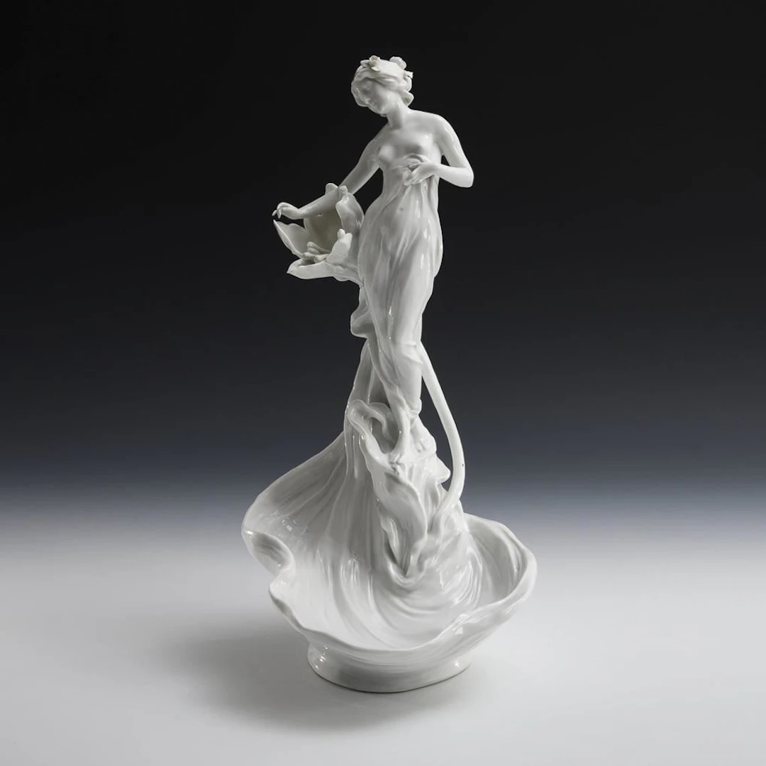 Art Nouveau figurative bowl.