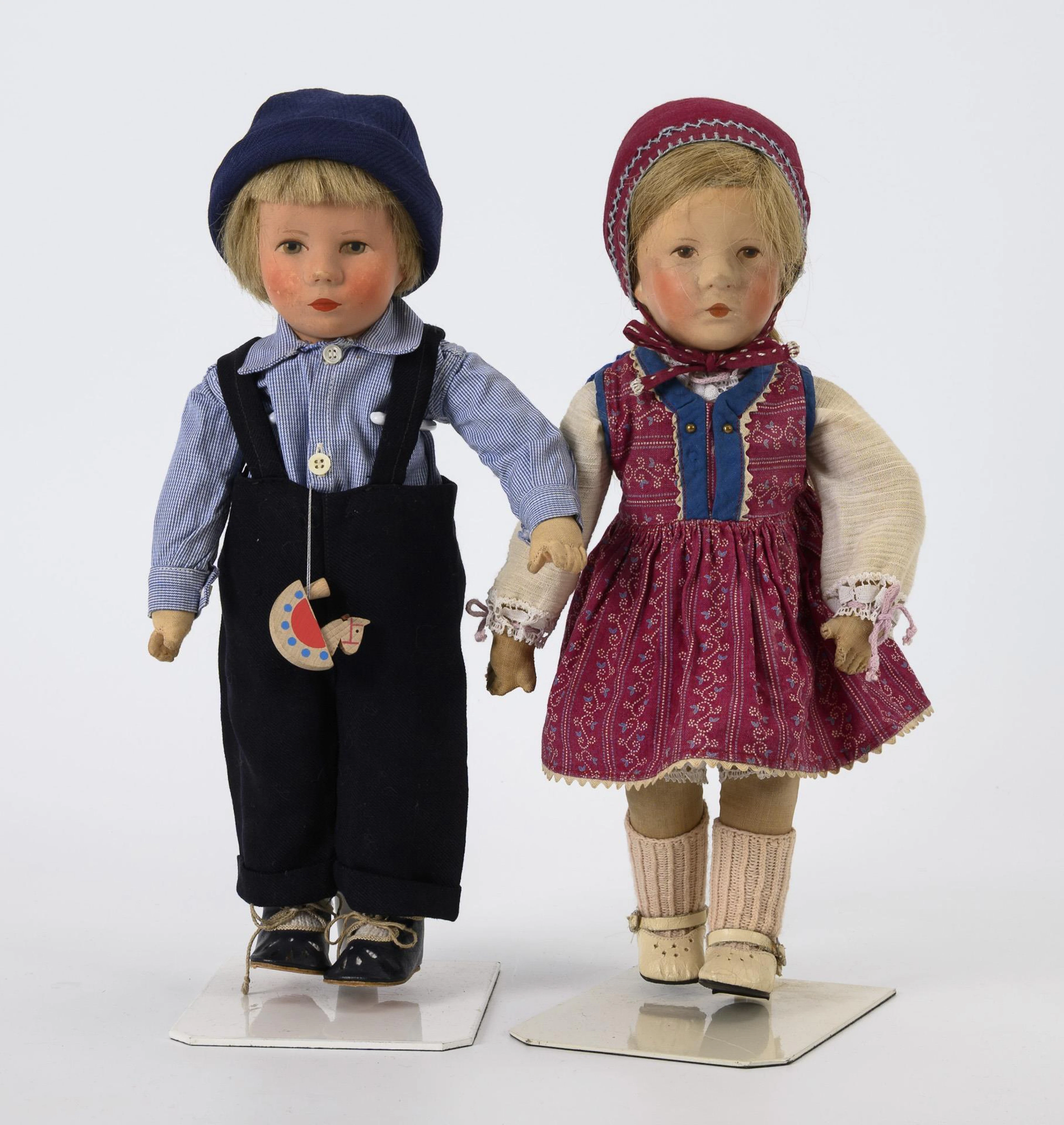 Blond brother and sister. Käthe Kruse.