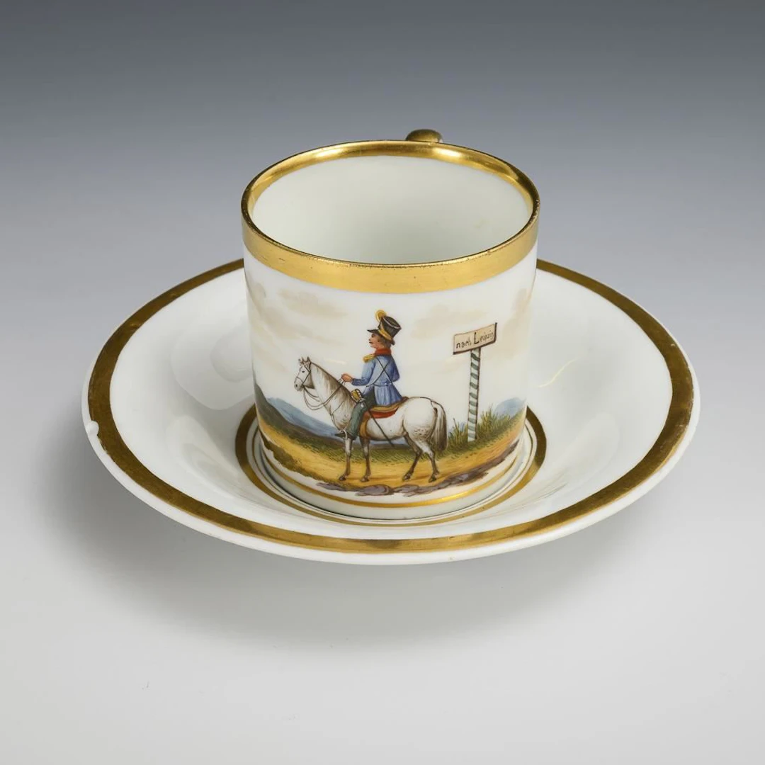 Commemorative cup marking the Battle of the Nations in Leipzig. Meissen.