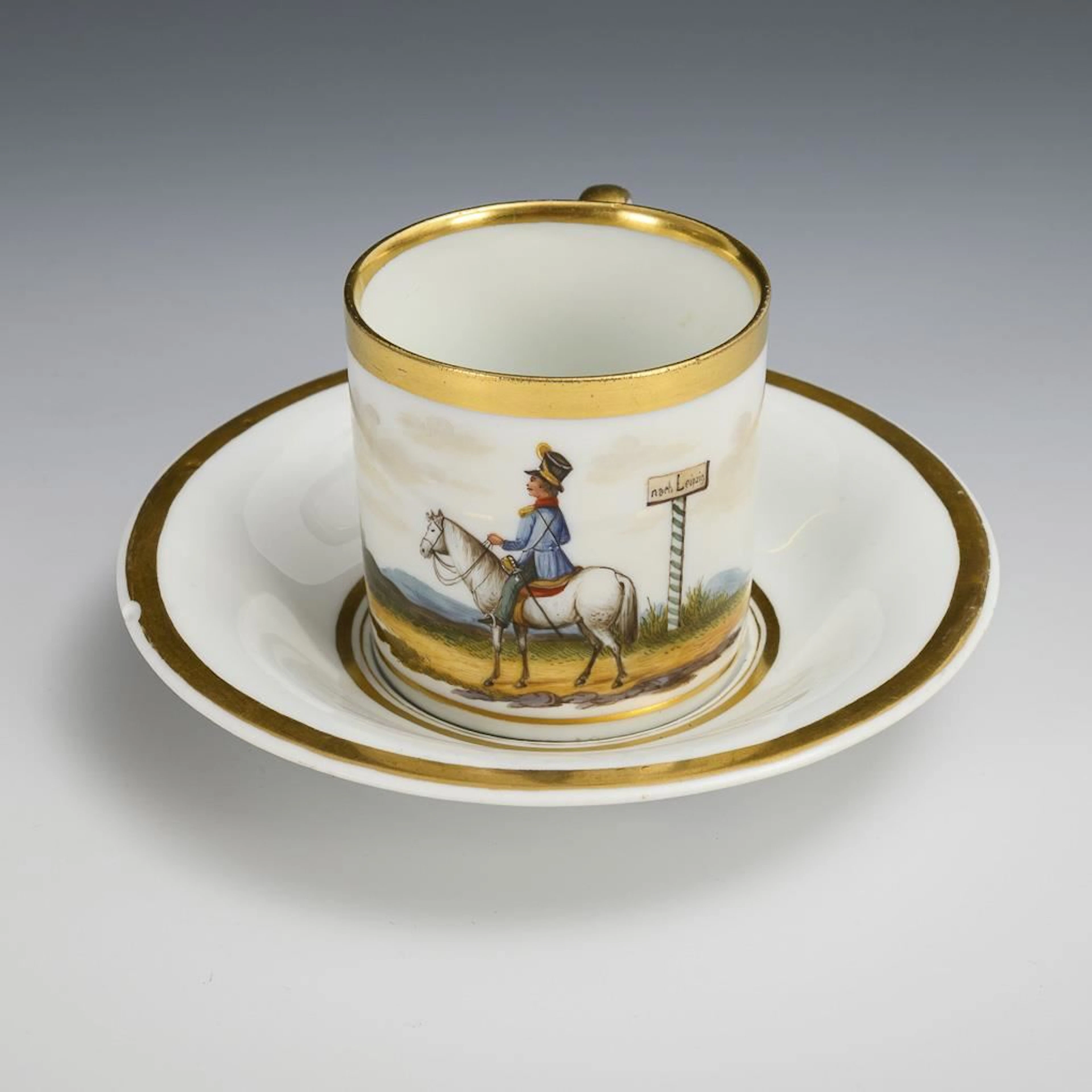 Commemorative cup marking the Battle of the Nations in Leipzig. Meissen.