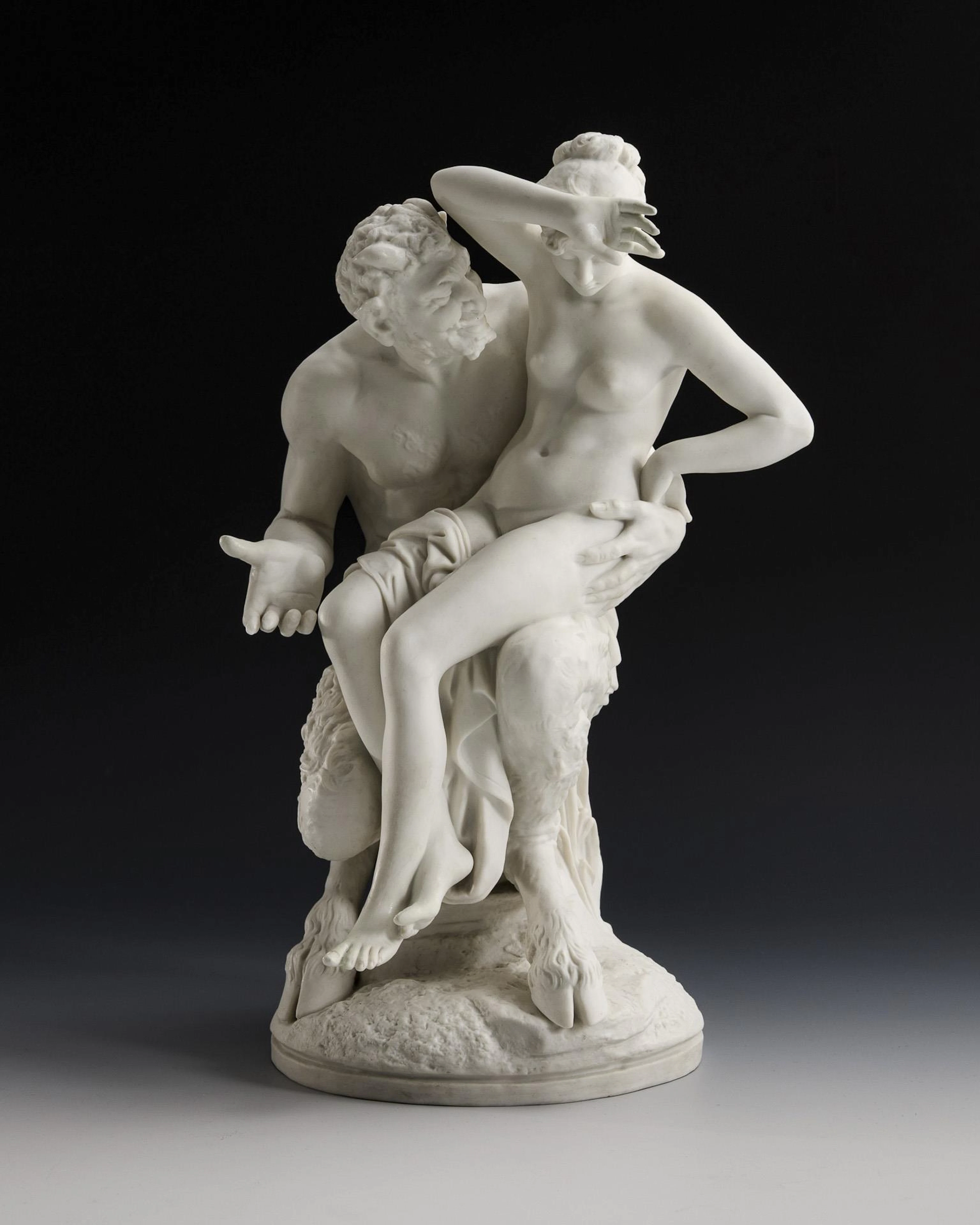 Figure group: Faun and nymph. Sèvres.