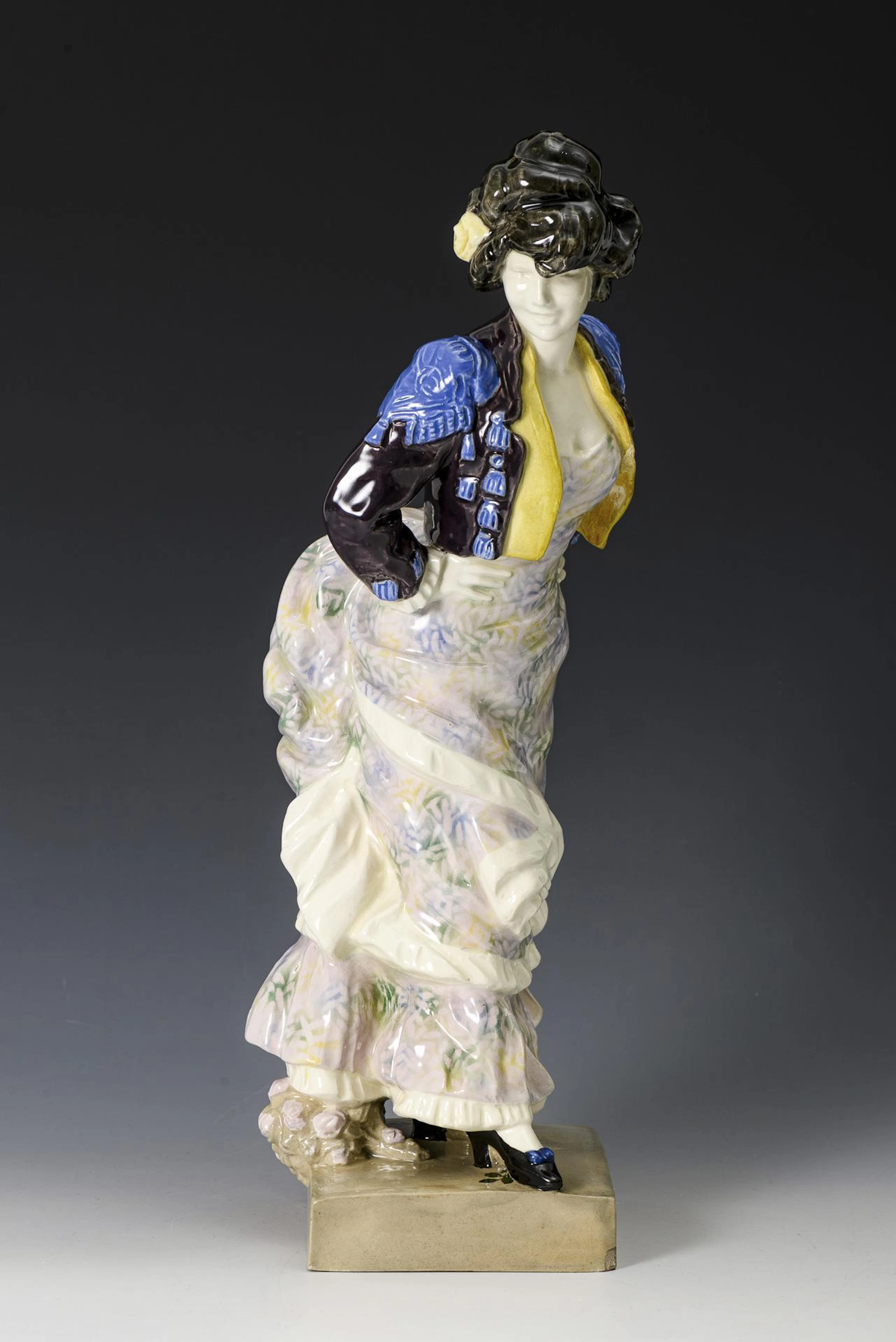 Art Nouveau figurine "Spanish Dancer". Keramos, Viennese art ceramics.