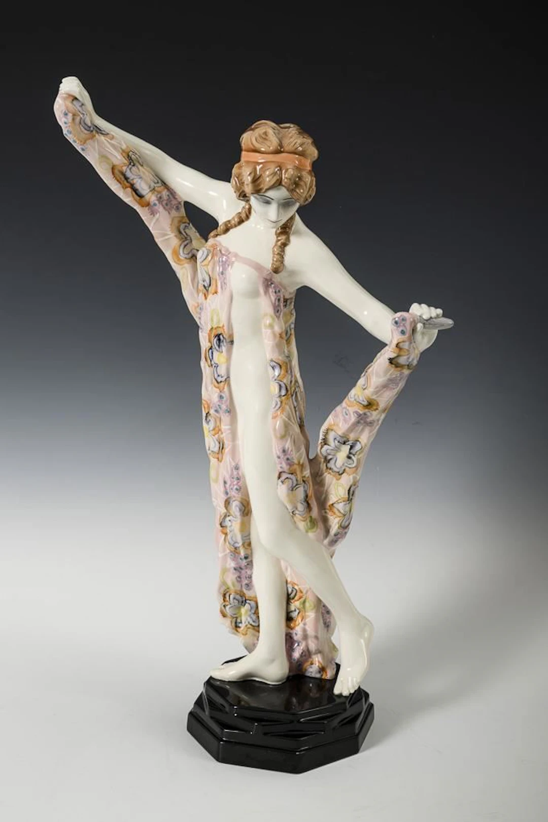 "Muse of Dance" figurine. Vienna-based manufacturer Friedrich Goldscheider.