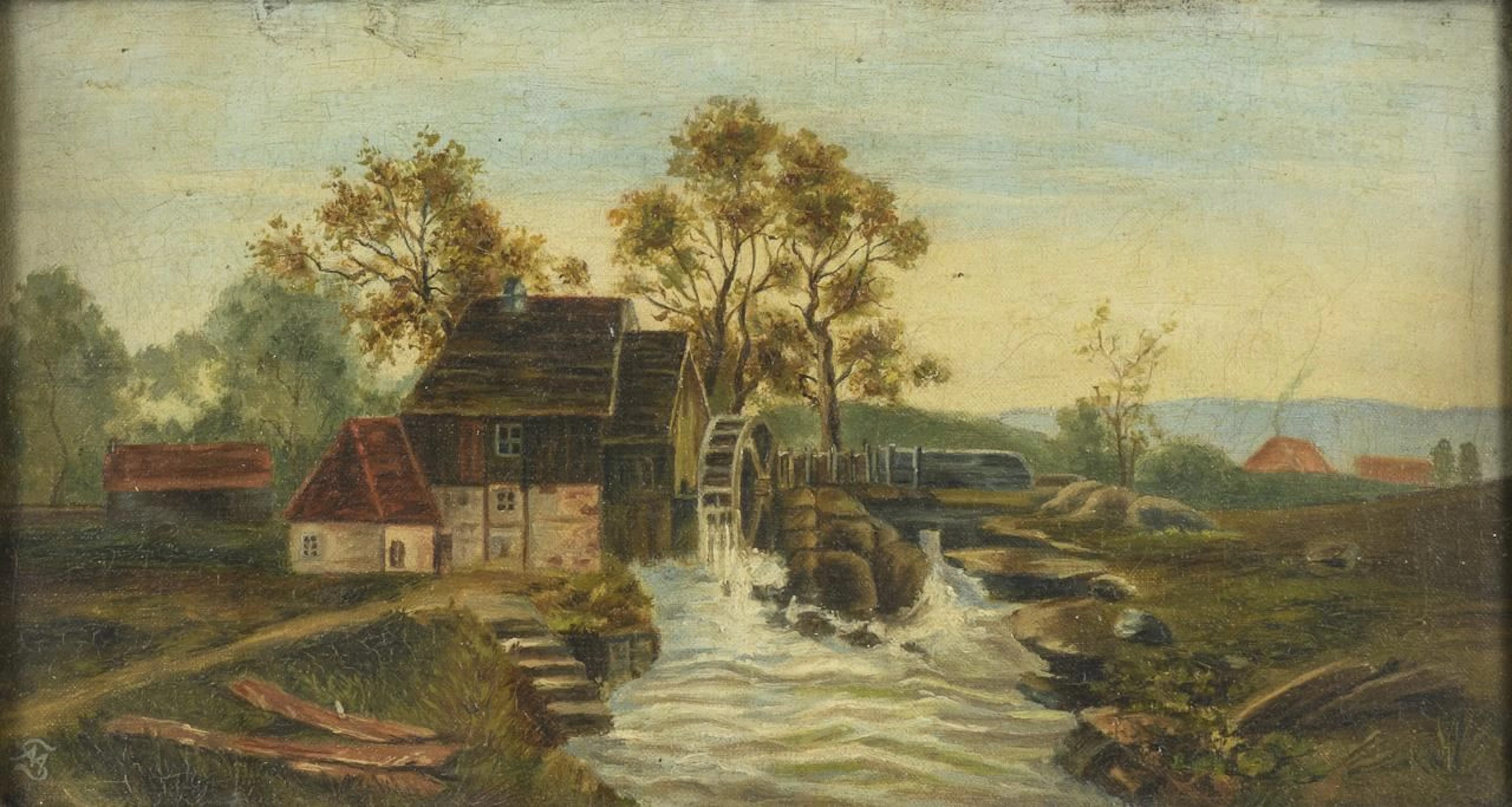 Artist: Watermill on the Outskirts of the Village