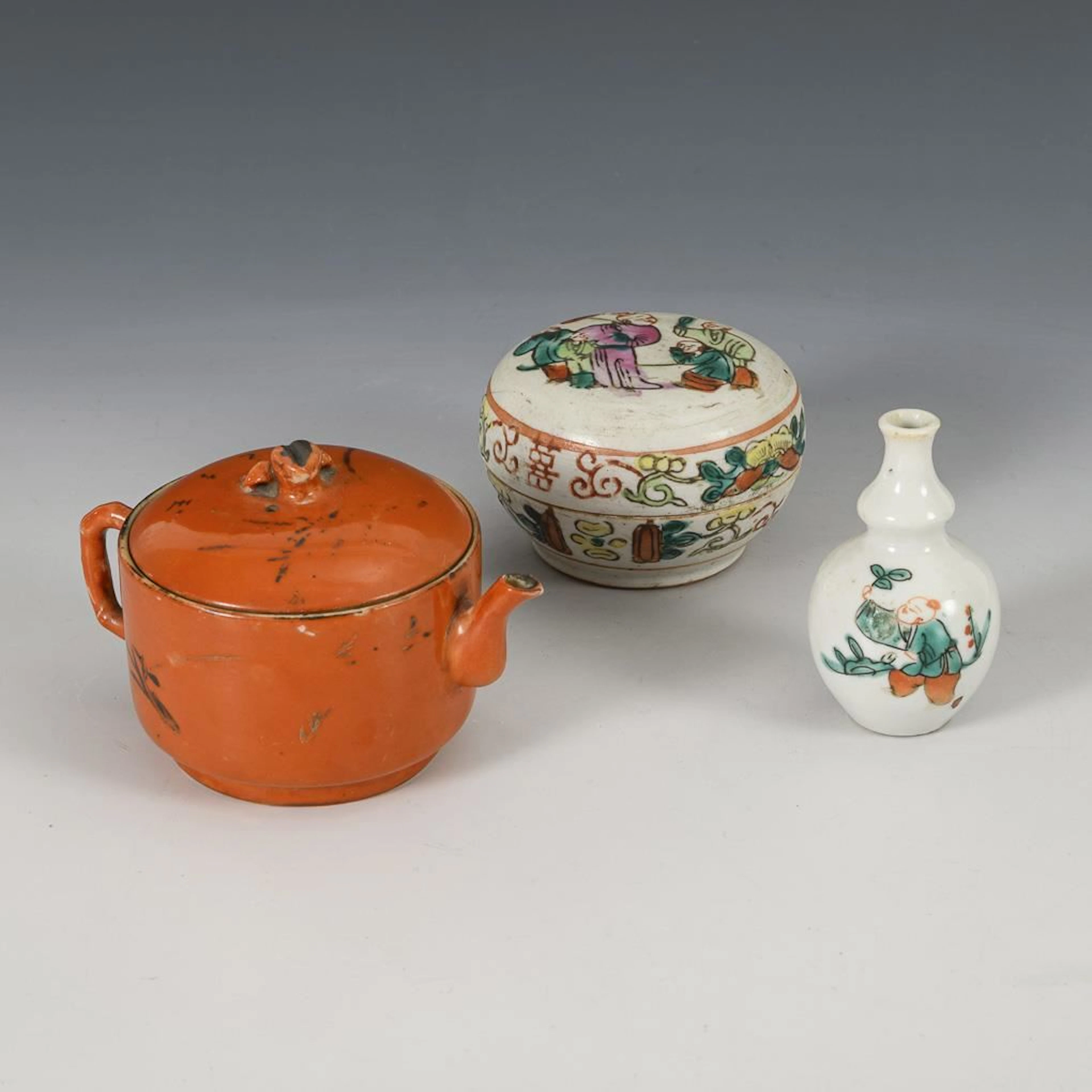 3 Asian pieces.