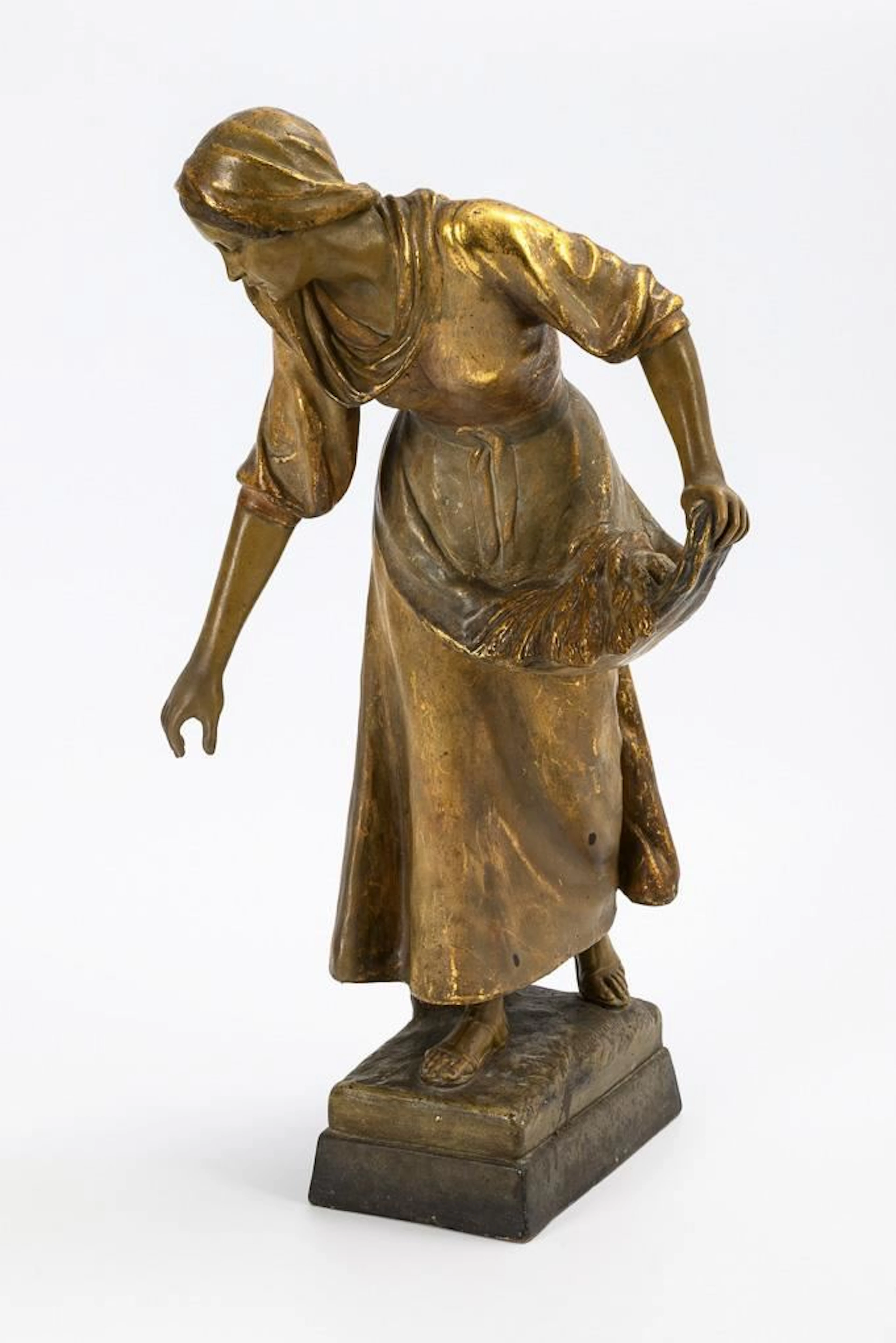Young Farmwoman Gathering Ears of Corn. Vienna-based manufacturer