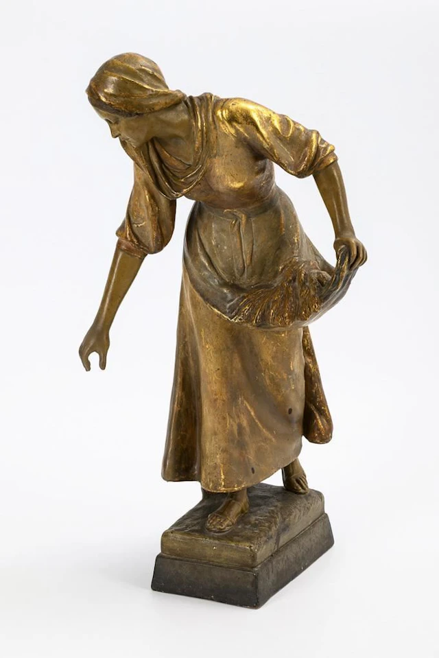 Young Farmwoman Gathering Ears of Corn. Vienna-based manufacturer