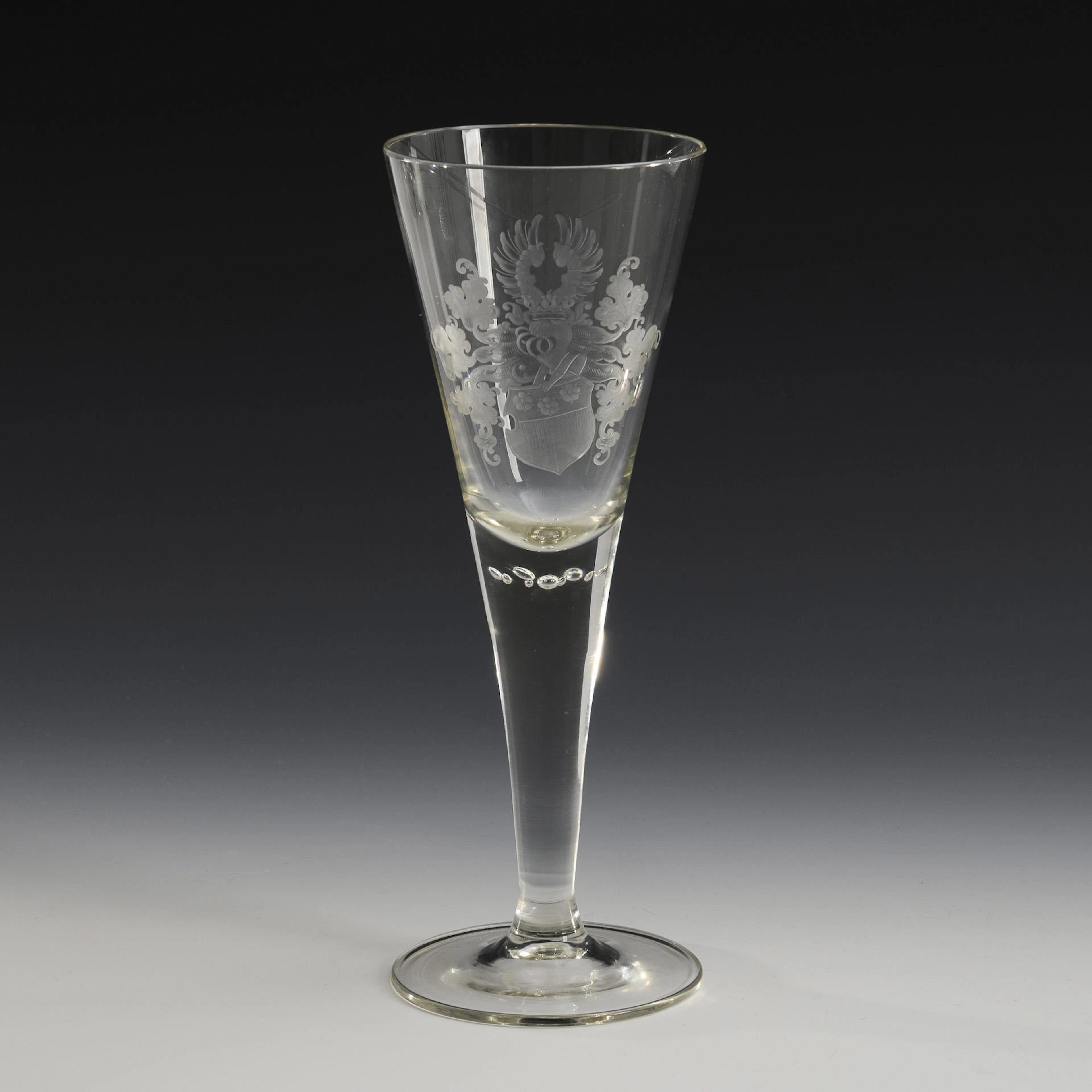Crested glass. Josephinenhütte.